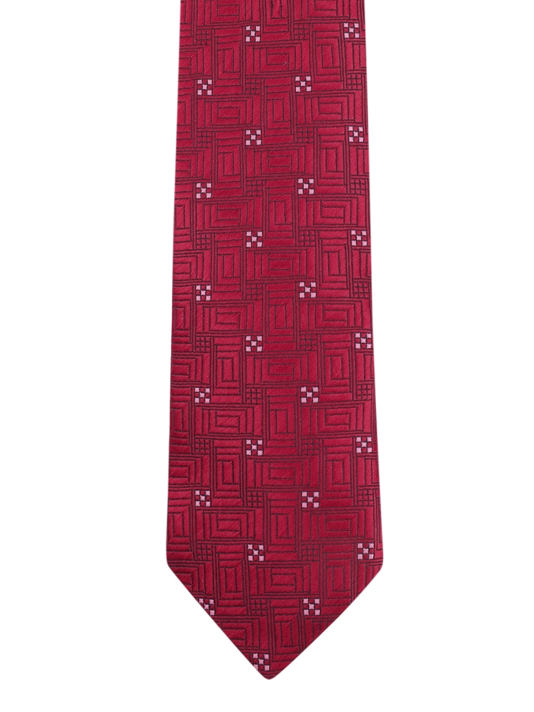 

Louis Philippe Men Woven Design Broad Tie, Maroon