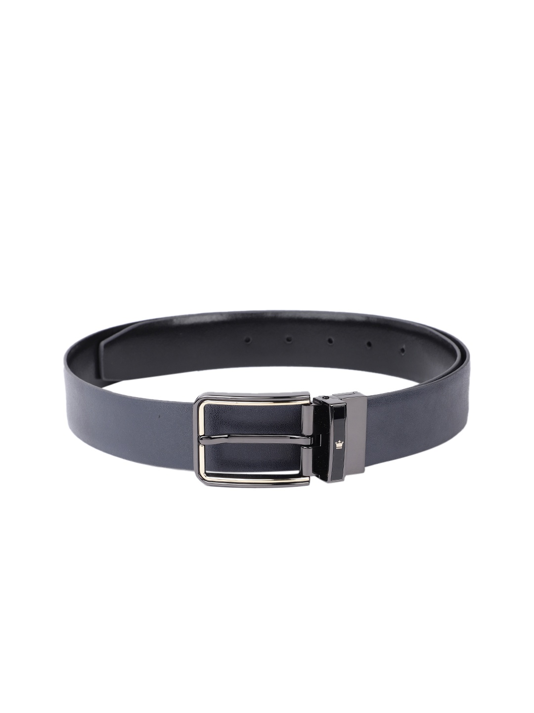 

Louis Philippe Men Leather Reversible Belt, Navy blue