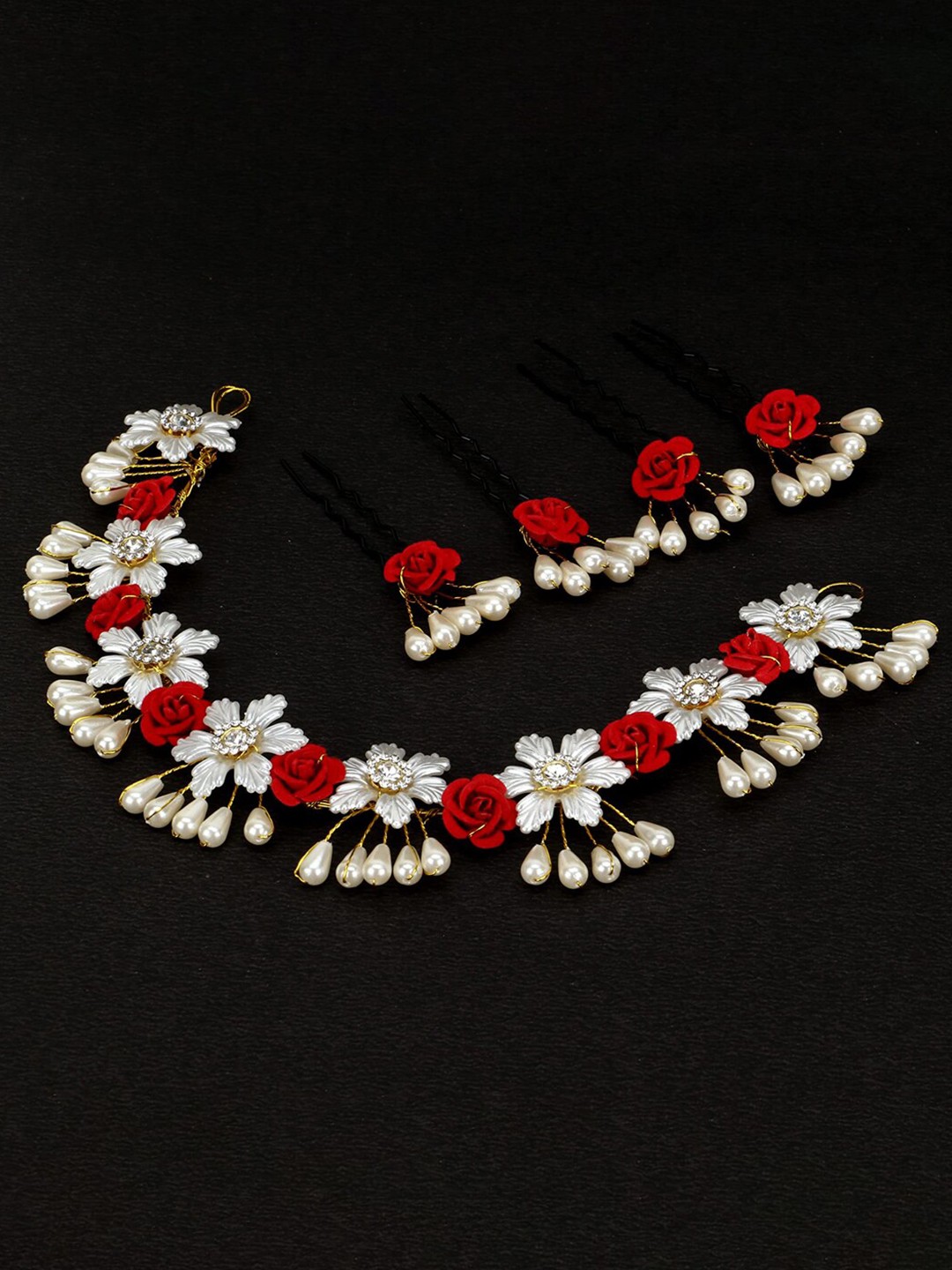 

FIMBUL Floral Hair Accessory Set, Red