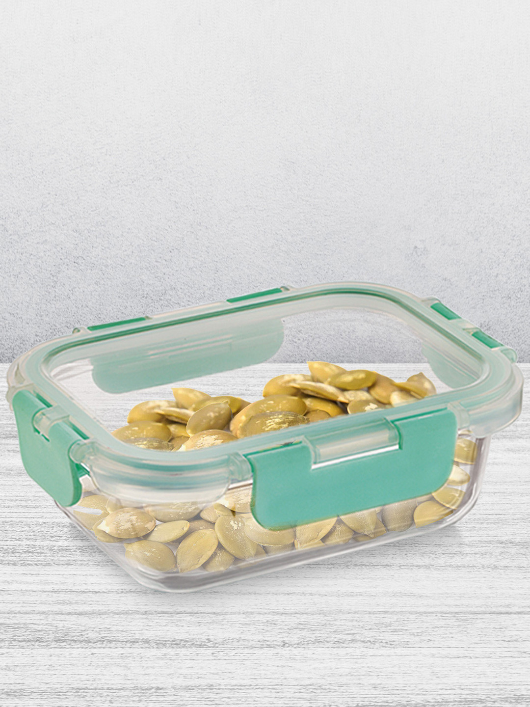 

Allo FoodSafe Microwave Safe Fridge Storage Rectangle Glass Containers 185ml, Green