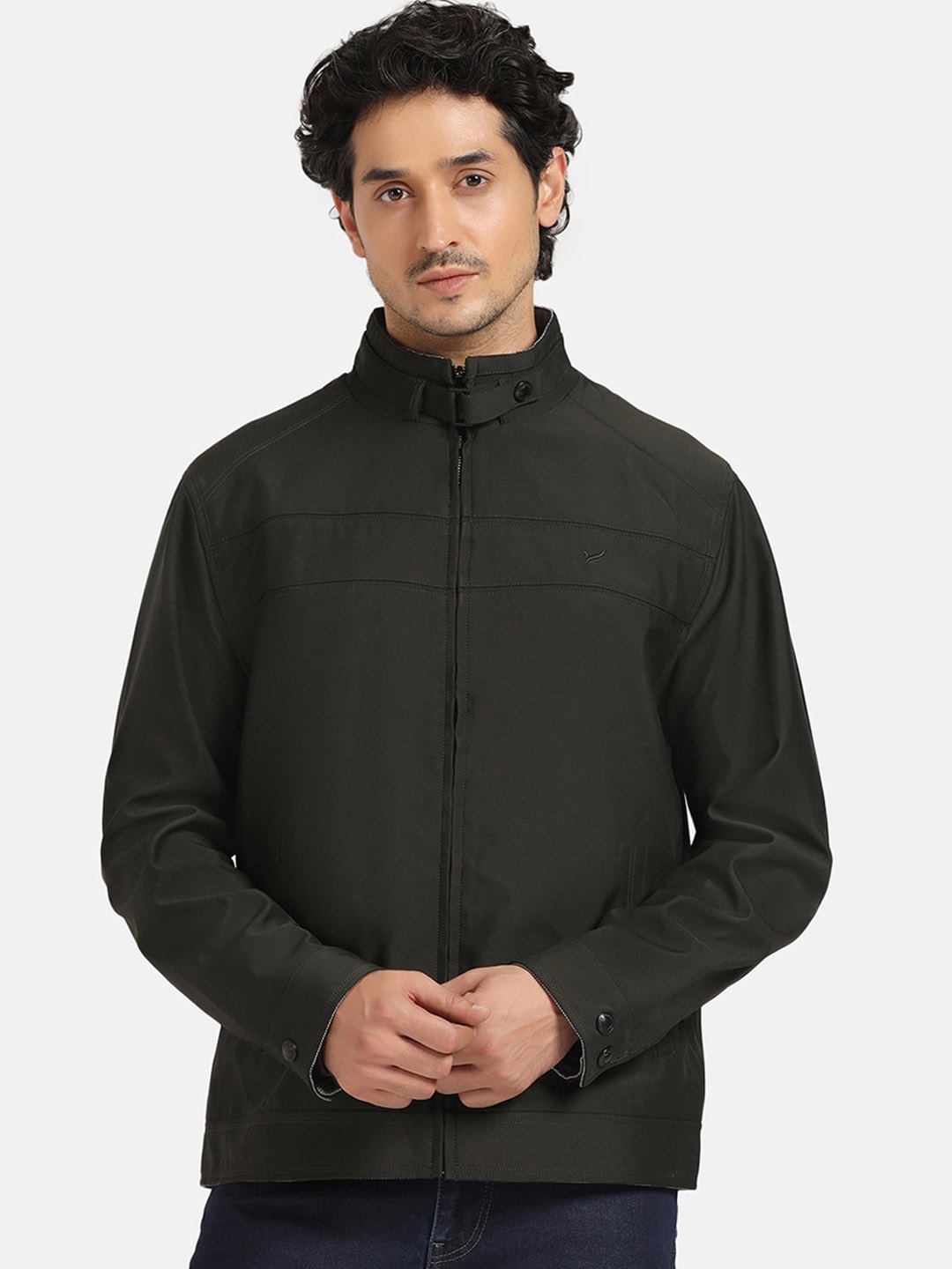 

Blackberrys Mock Collar Reversible Bomber Jacket, Olive