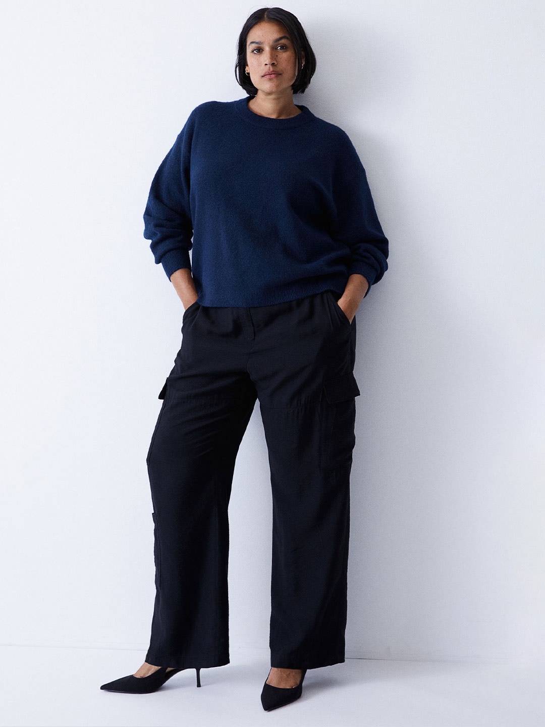 

H&M Knitted Jumper, Blue