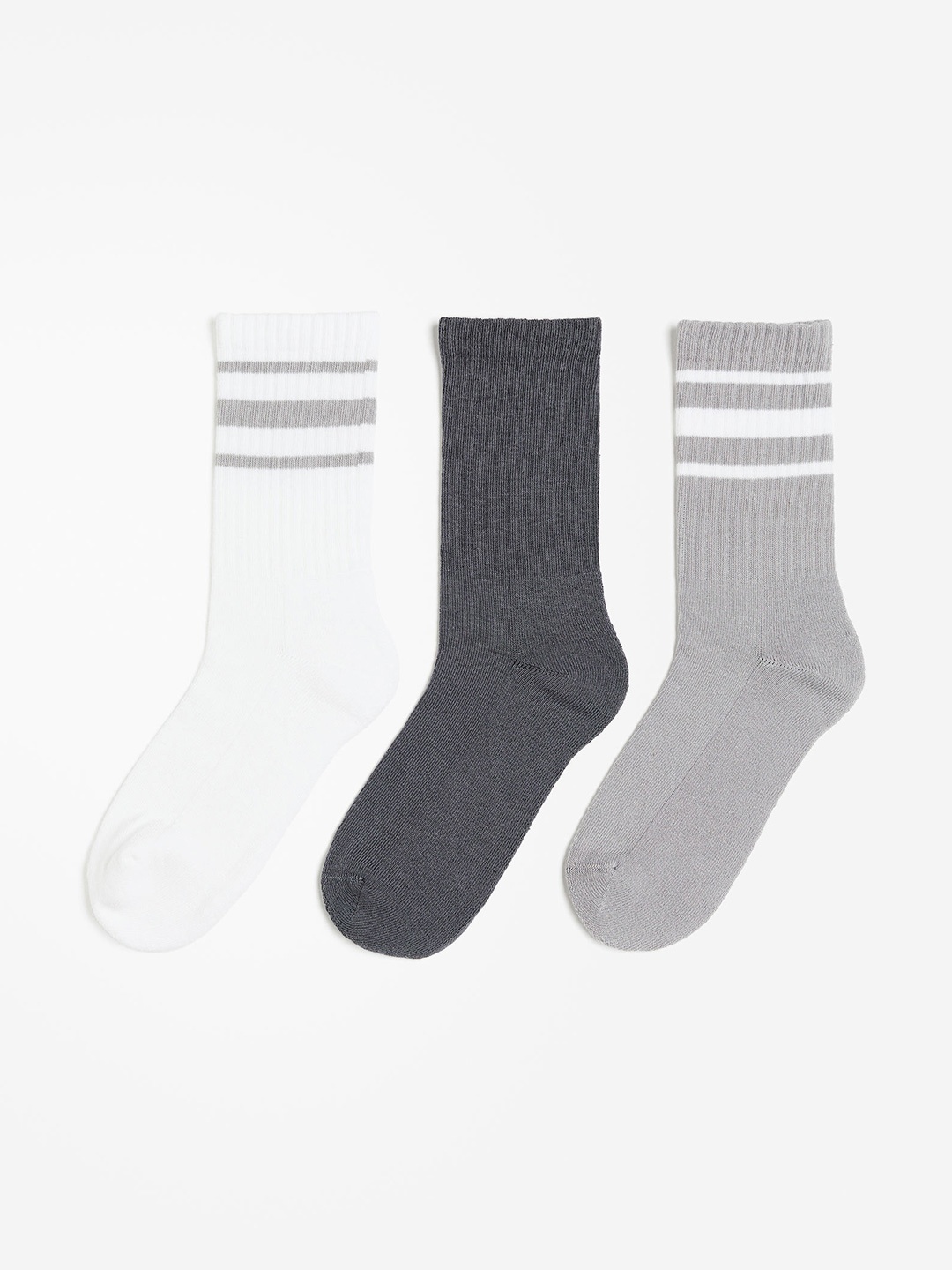 

H&M 3-Pack Socks, Grey