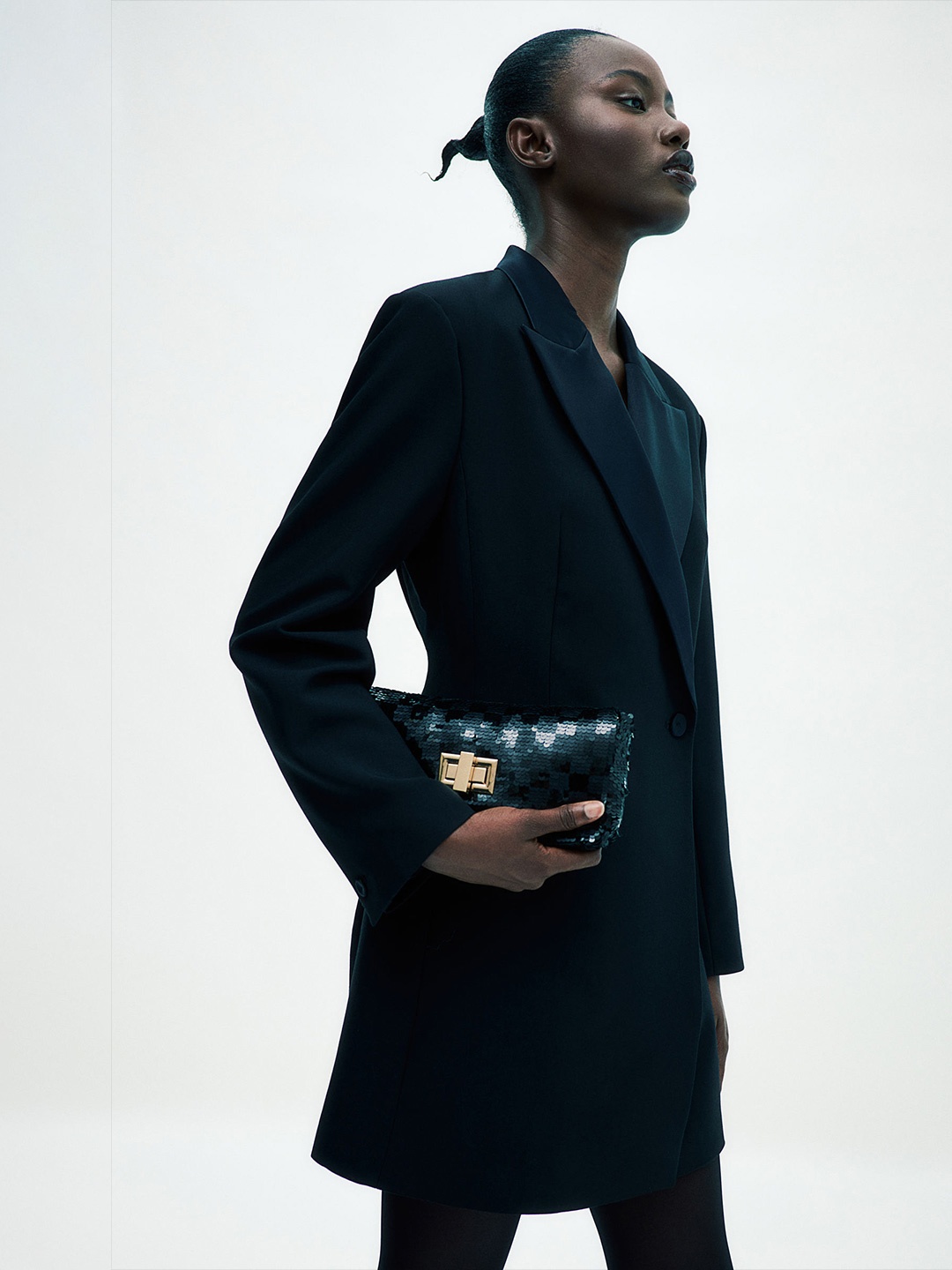 

H&M Fitted Blazer Dress, Black