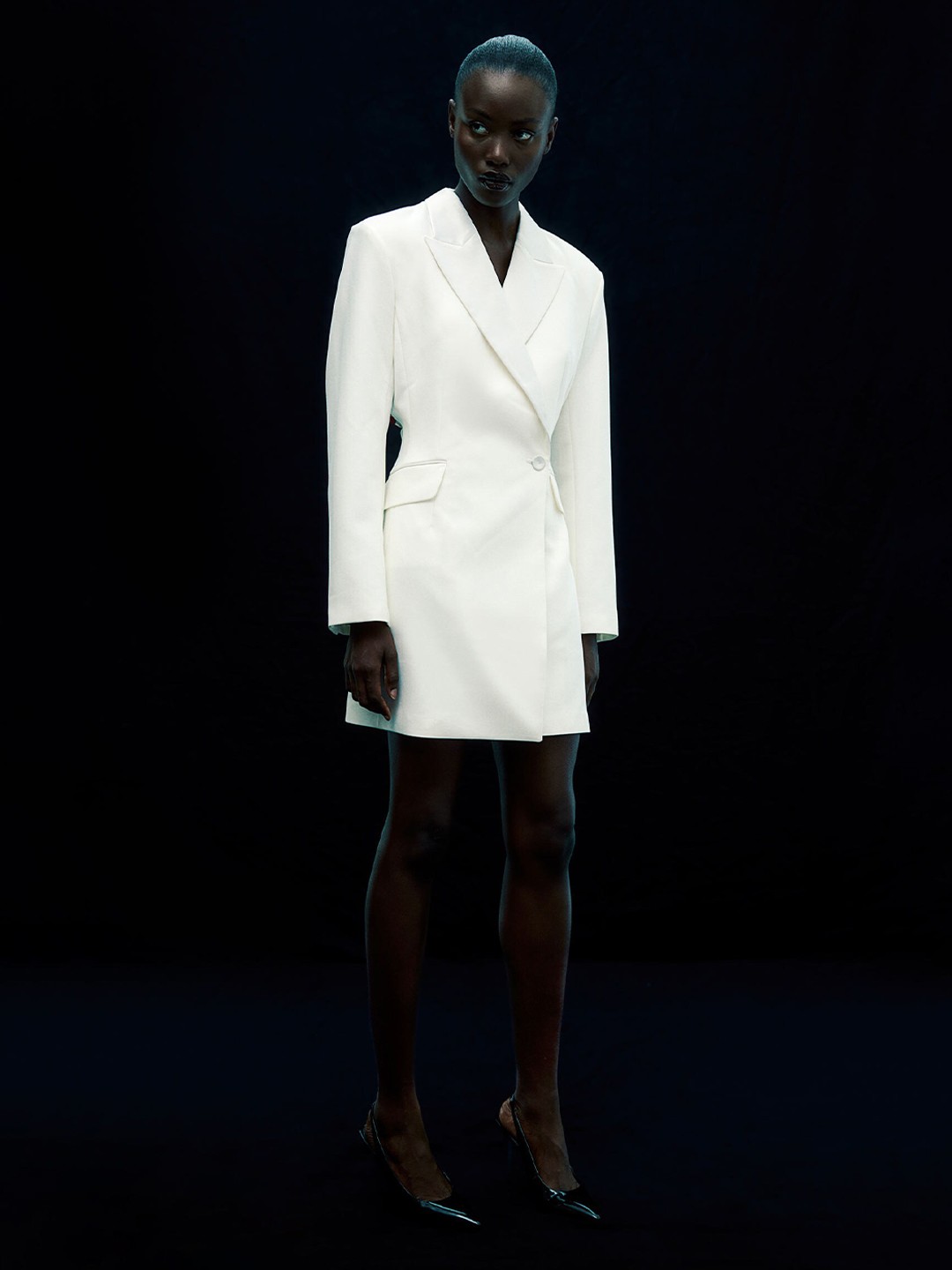 

H&M Fitted Blazer Dress, White