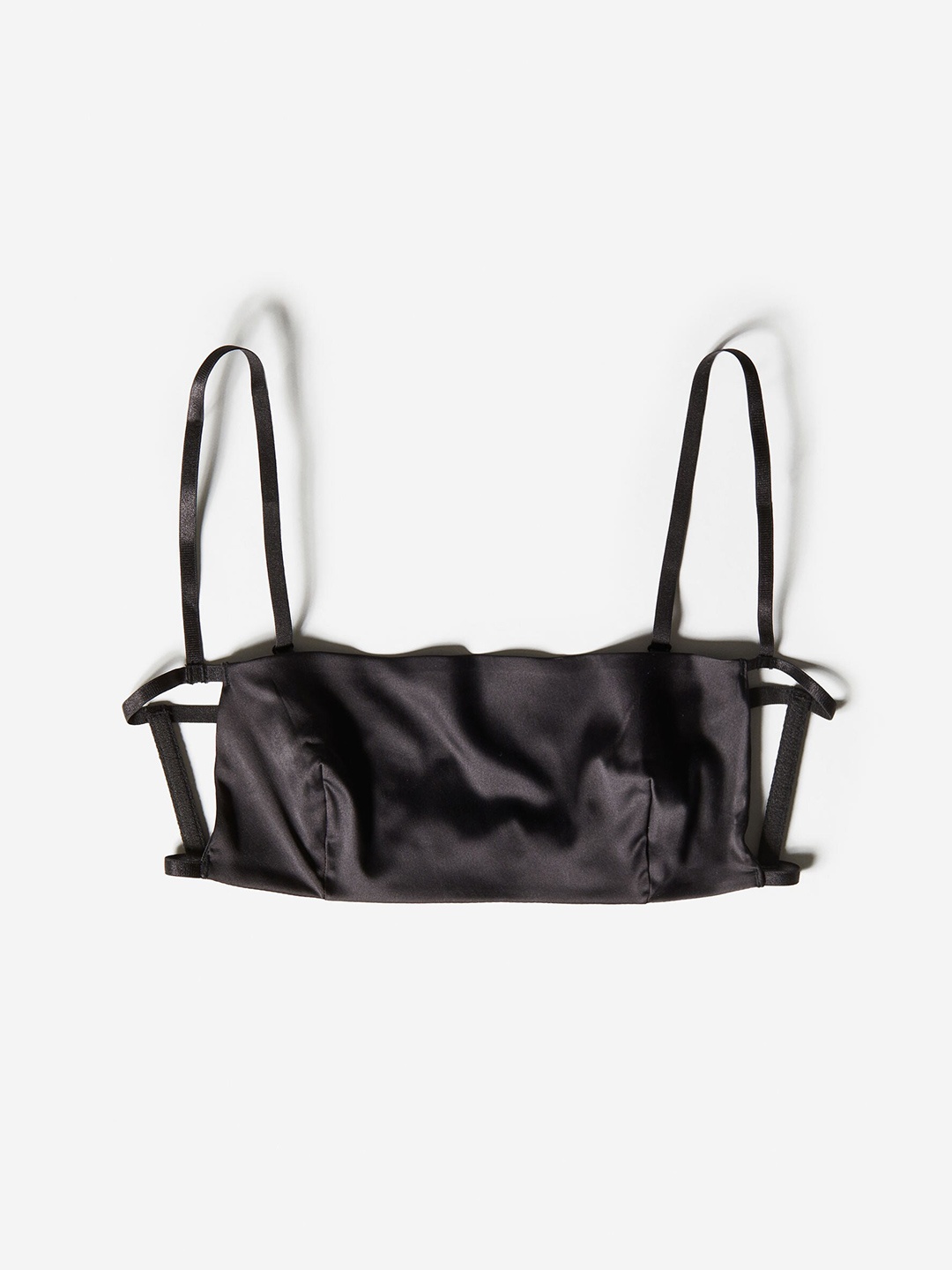 

H&M Soft Bralette With A Sheen, Black
