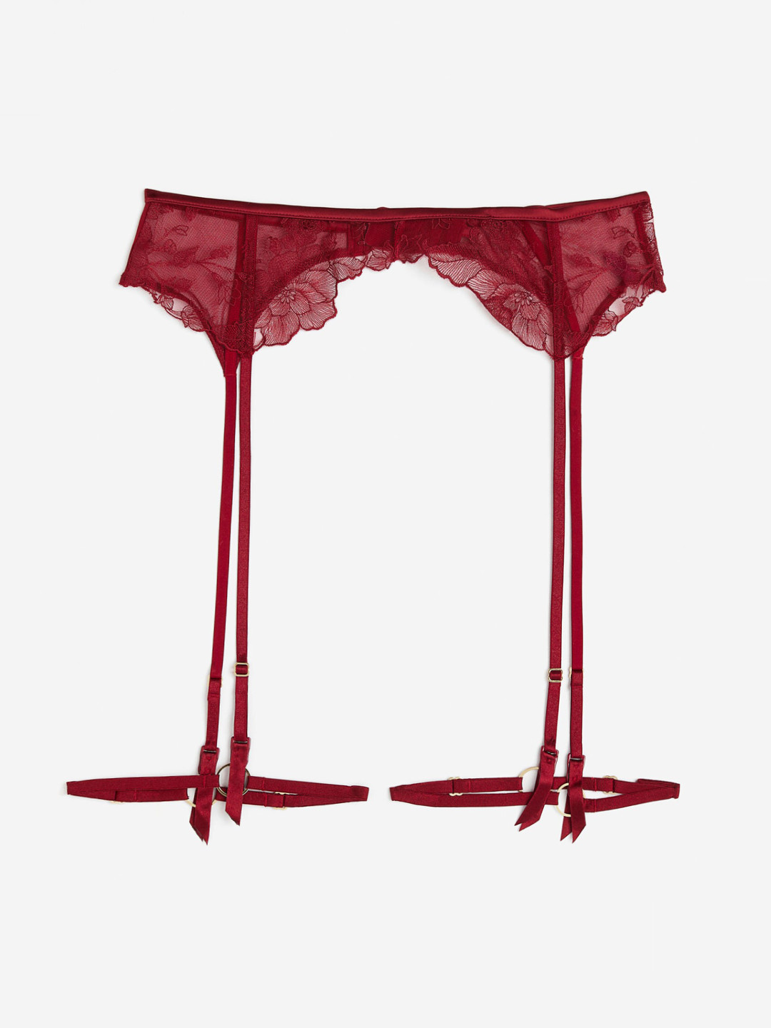 

H&M Lace Suspender Belt, Red