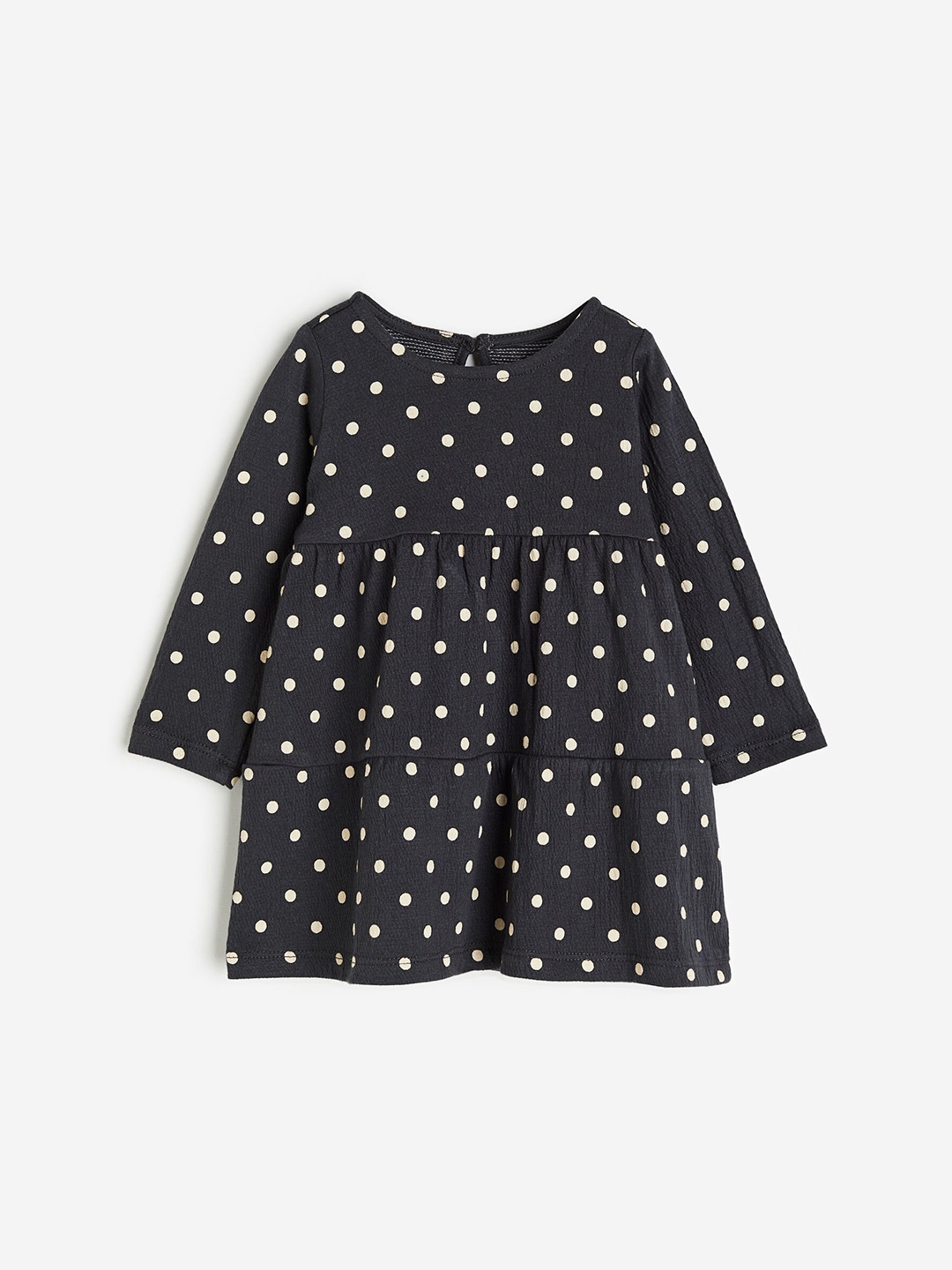 

H&M Girls Cotton Jersey Dress, Black