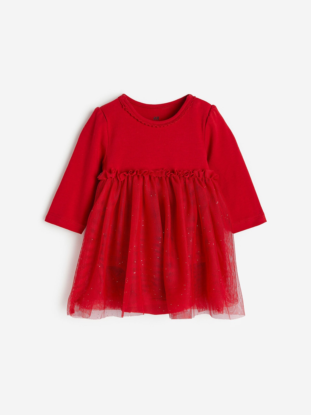 

H&M Infant Girls Tulle-Skirt Dress, Red