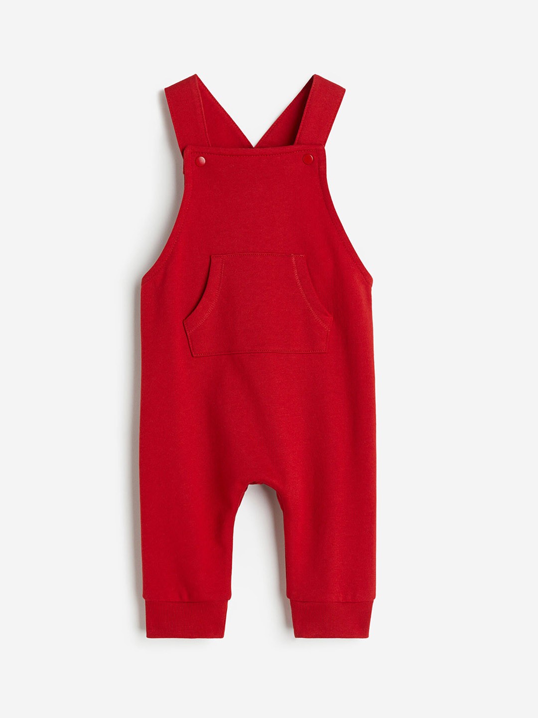

H&M Boys Pure Cotton Sweatshirt dungarees, Red