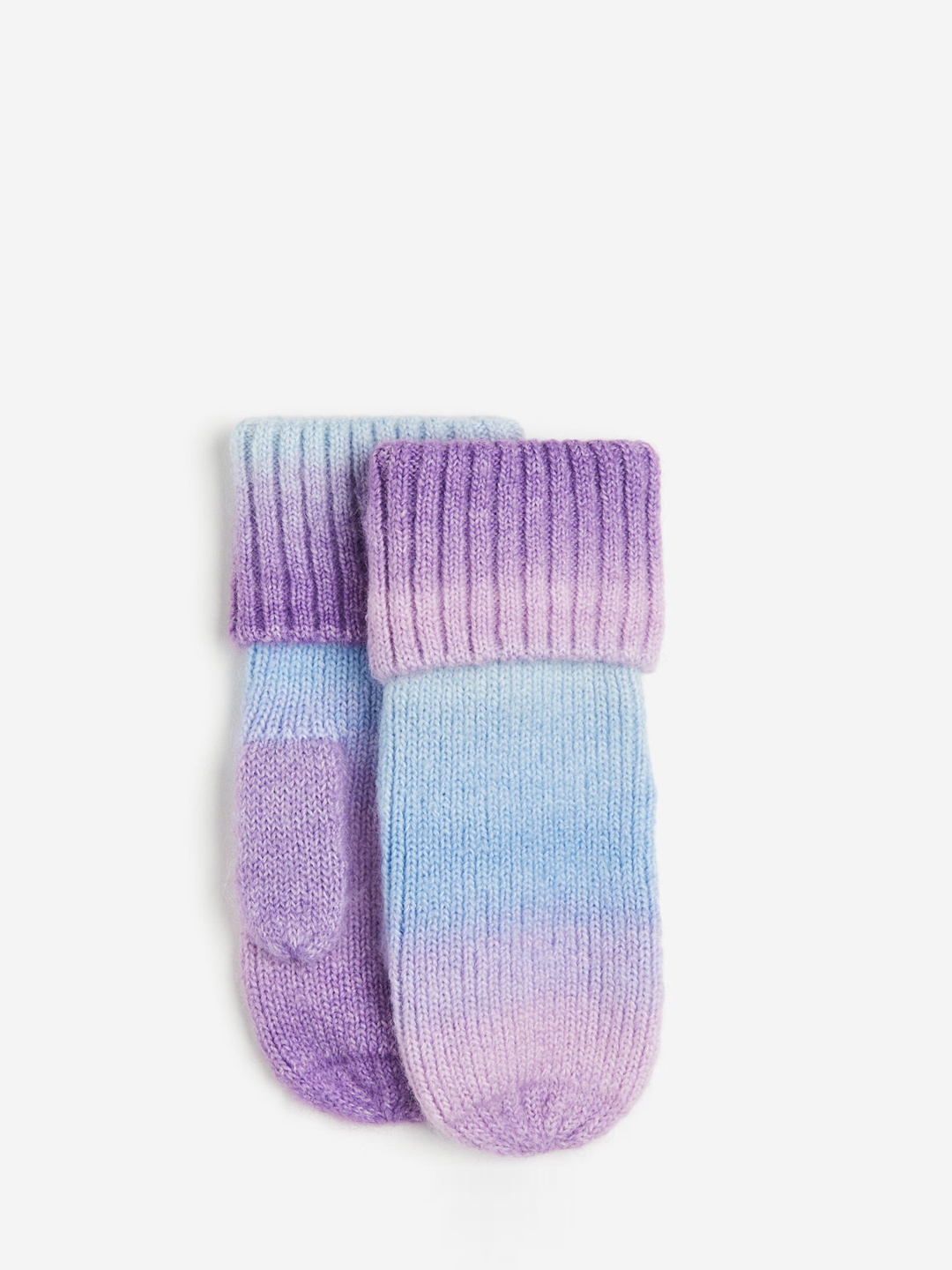 

H&M Girls Knitted Mittens, Purple