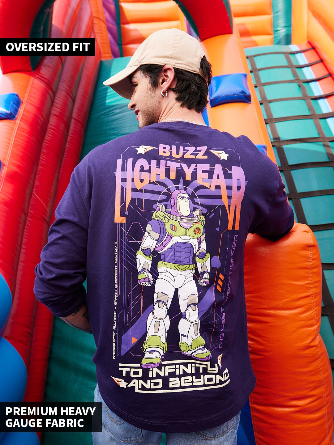 

The Souled Store Purple Disney: Buzz Lightyear Printed Cotton T-shirt