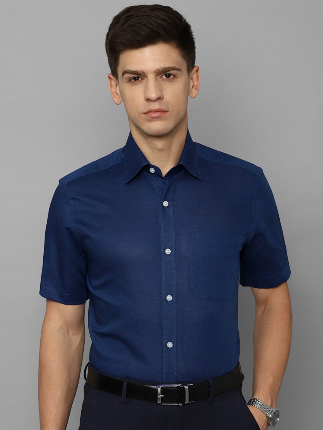 

Louis Philippe Classic Formal Shirt, Navy blue