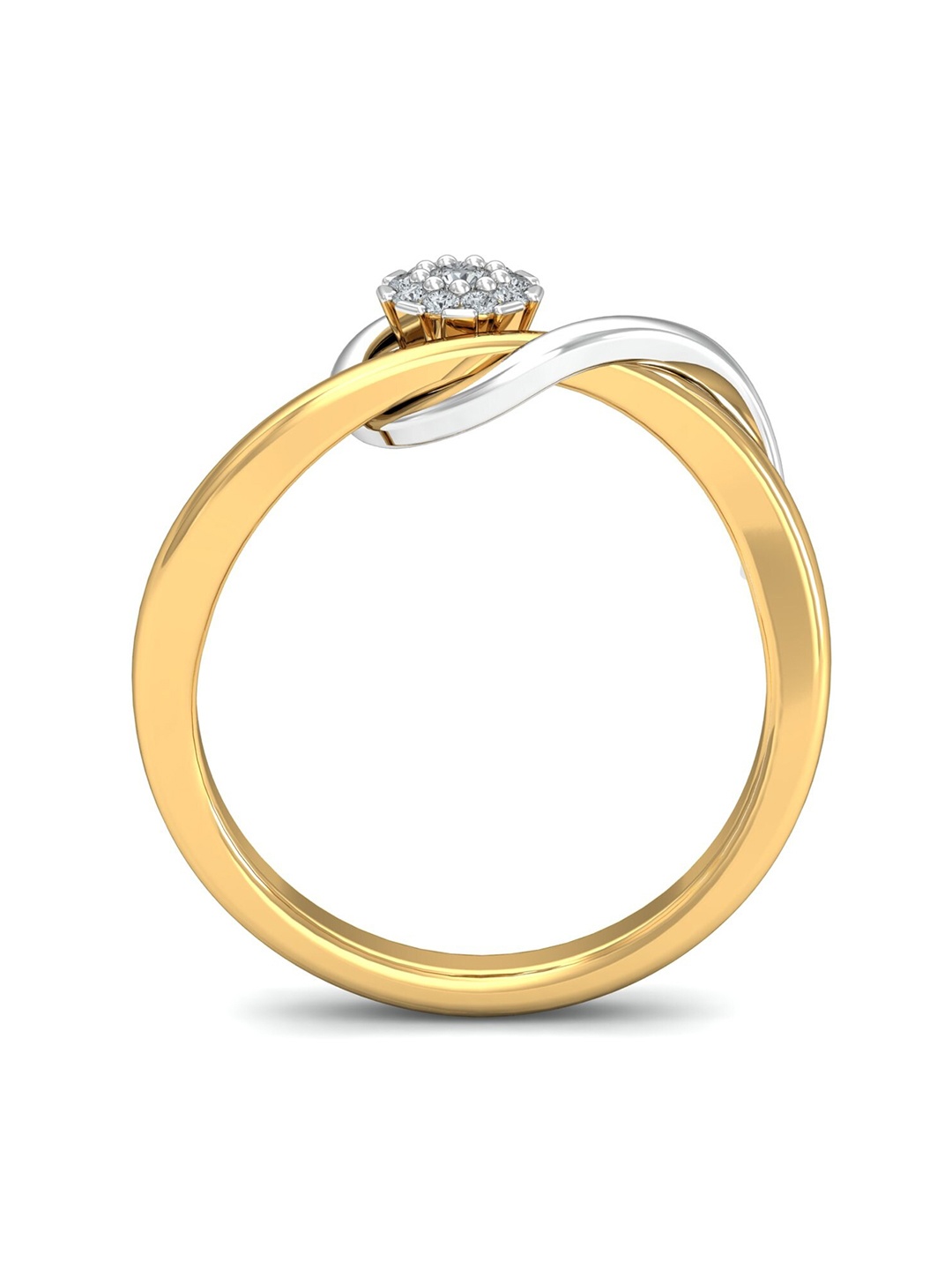 

KUBERBOX 18KT Gold Diamond Studded Finger Ring-3.9gm