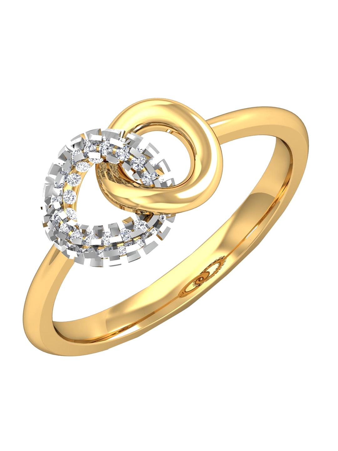 

KUBERBOX 18KT Gold Diamond Studded Finger Ring-2.69gm