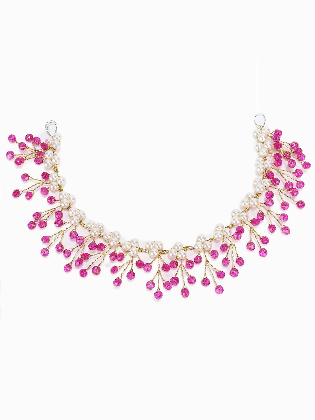 

VAGHBHATT Beaded Hair Accessory, Pink