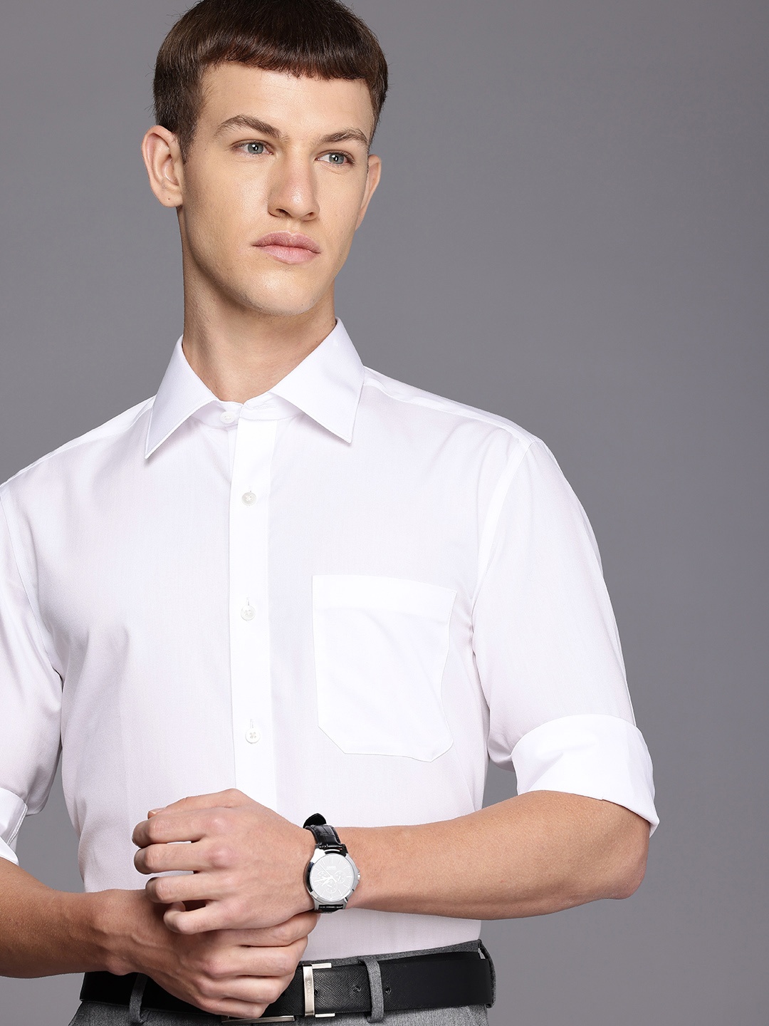 

Louis Philippe Classic Pure Cotton Opaque Formal Shirt, White