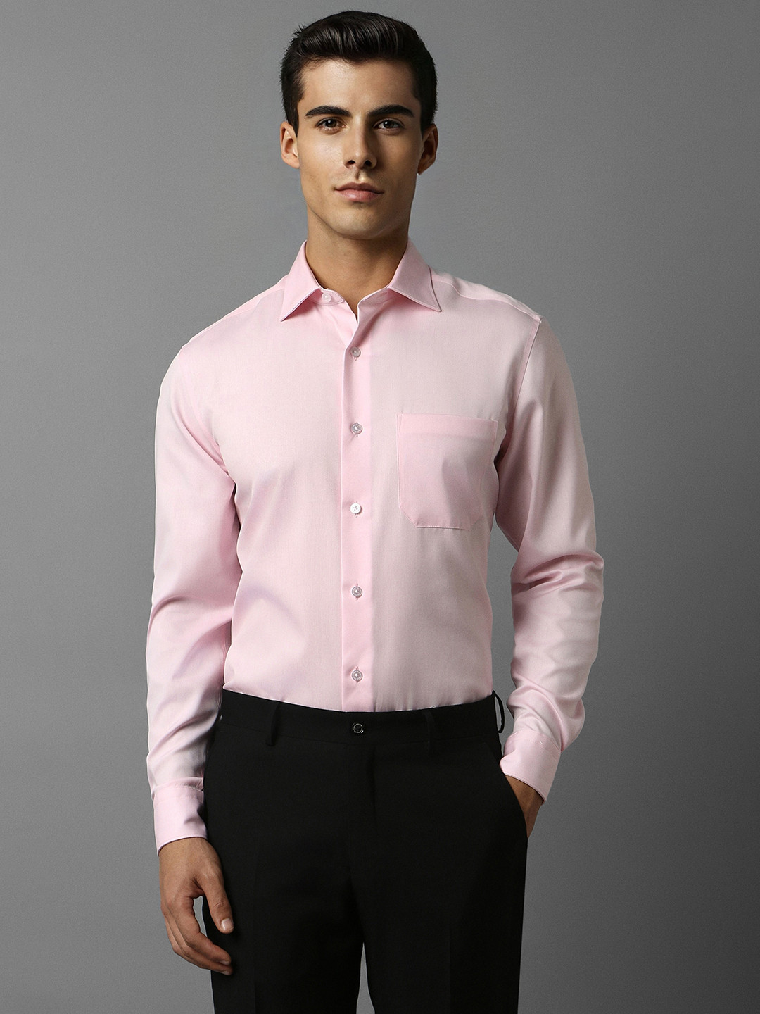 

Louis Philippe Pure Cotton Classic Fit Formal Shirt, Pink