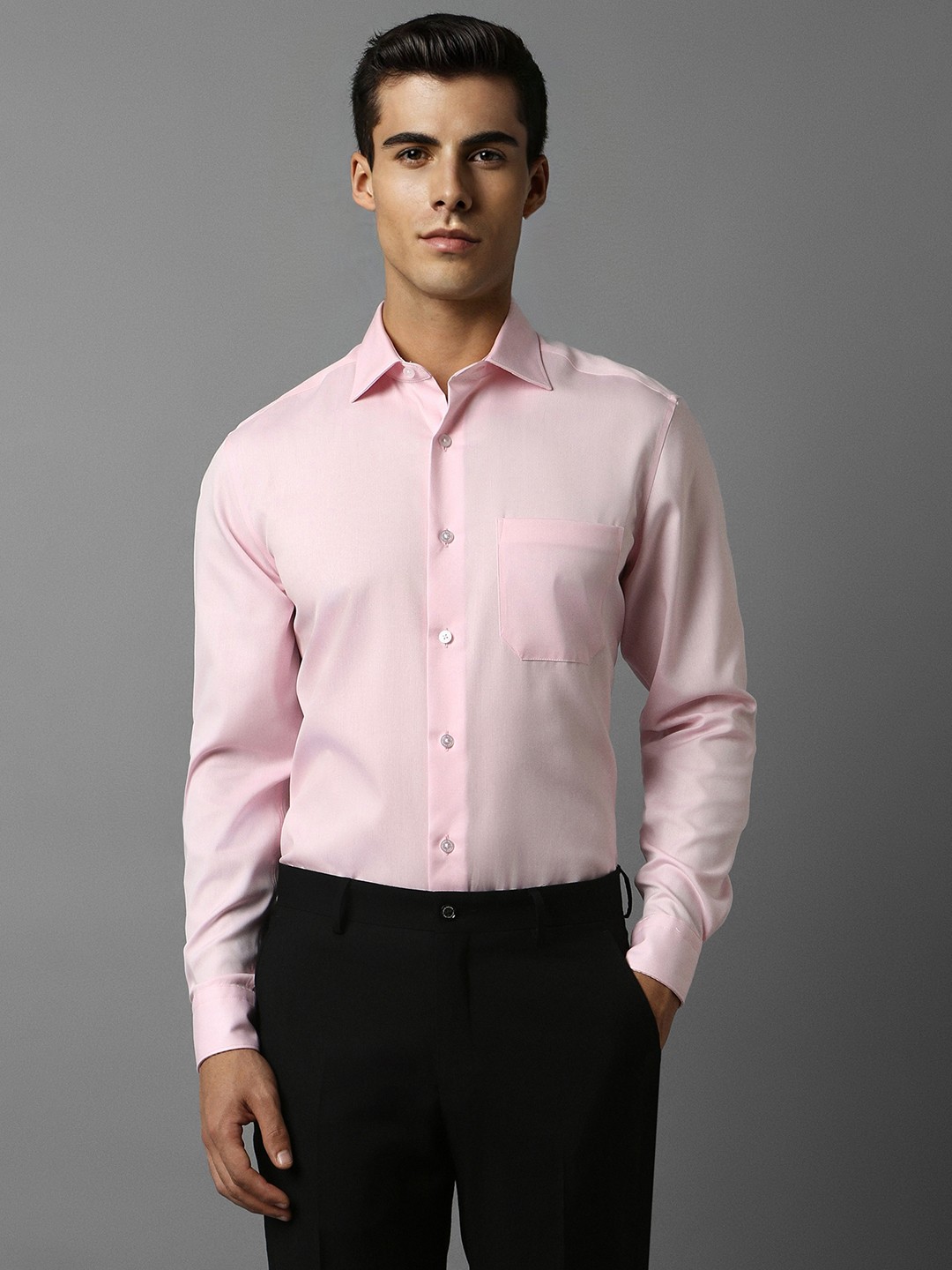 

Louis Philippe Pure Cotton Classic Fit Formal Shirt, Pink