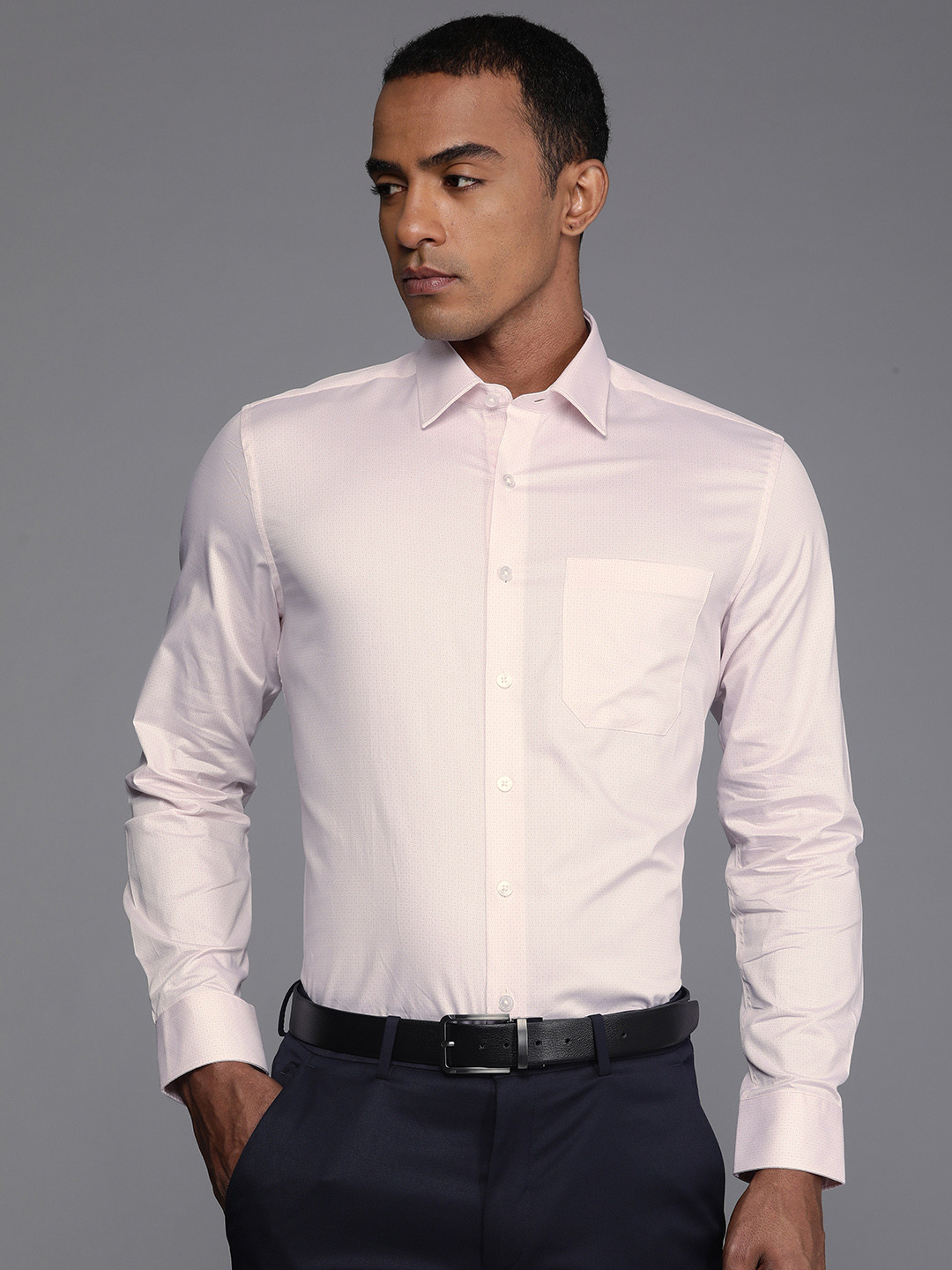 

Louis Philippe Slim Fit Pure Cotton Formal Shirt, Peach
