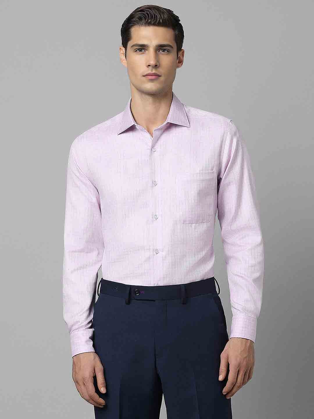 

Louis Philippe Opaque Checked Formal Shirt, Pink