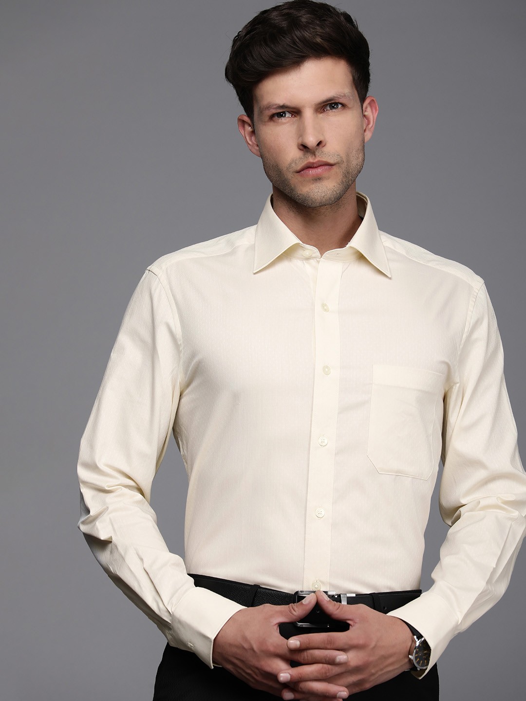

Louis Philippe Classic Formal Shirt, Cream