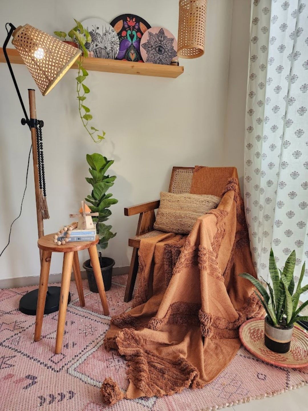 

HYPPY Rusty Orange Self Design Pure Cotton Throw, Rust