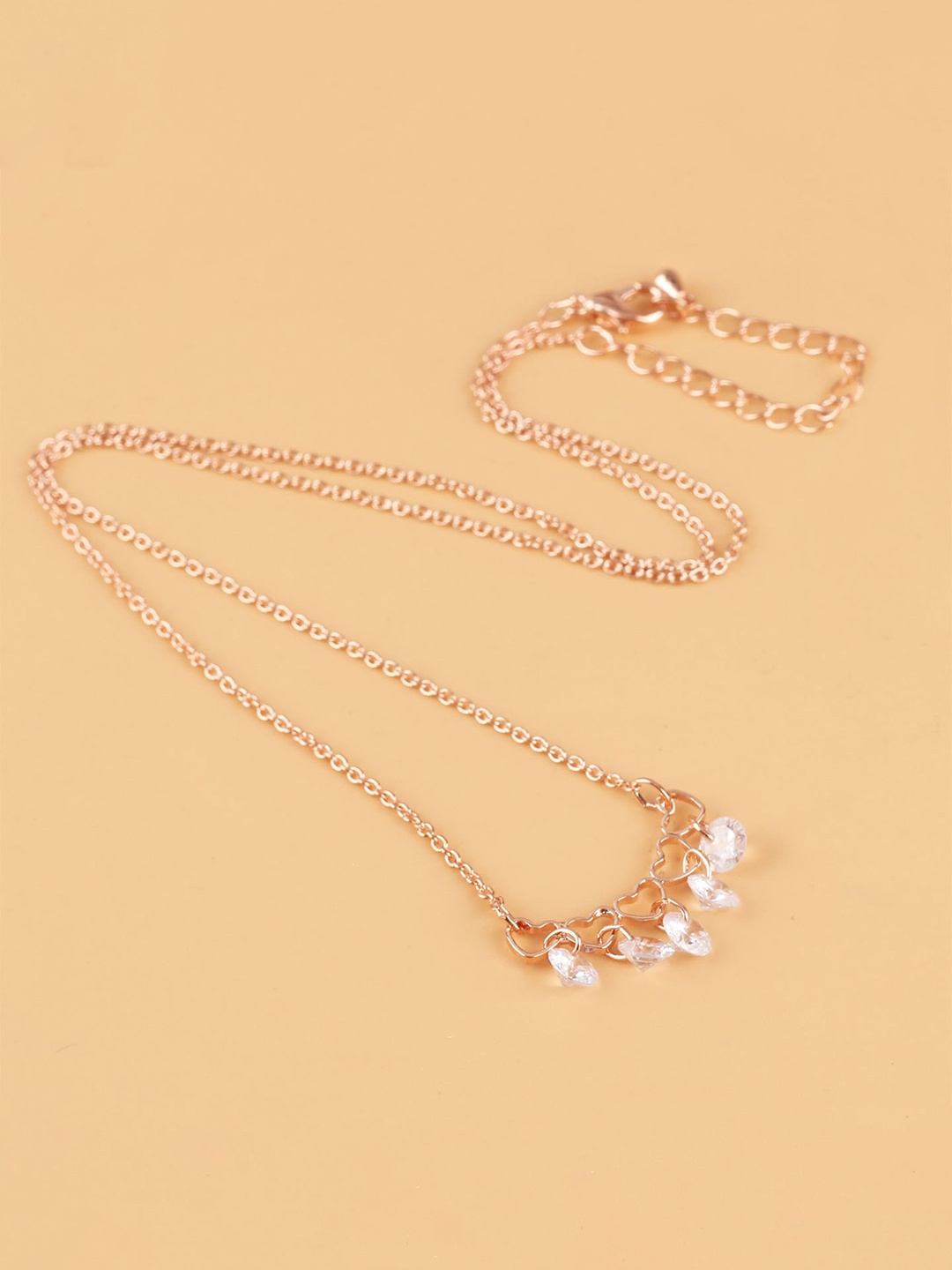 

Mirana Rose Gold-Plated CZ Studded Pendant