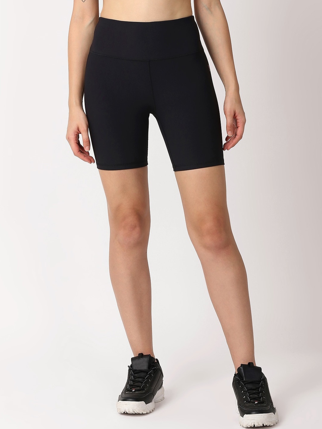

BODD ACTIVE Women High-Rise Cycling Shorts, Black