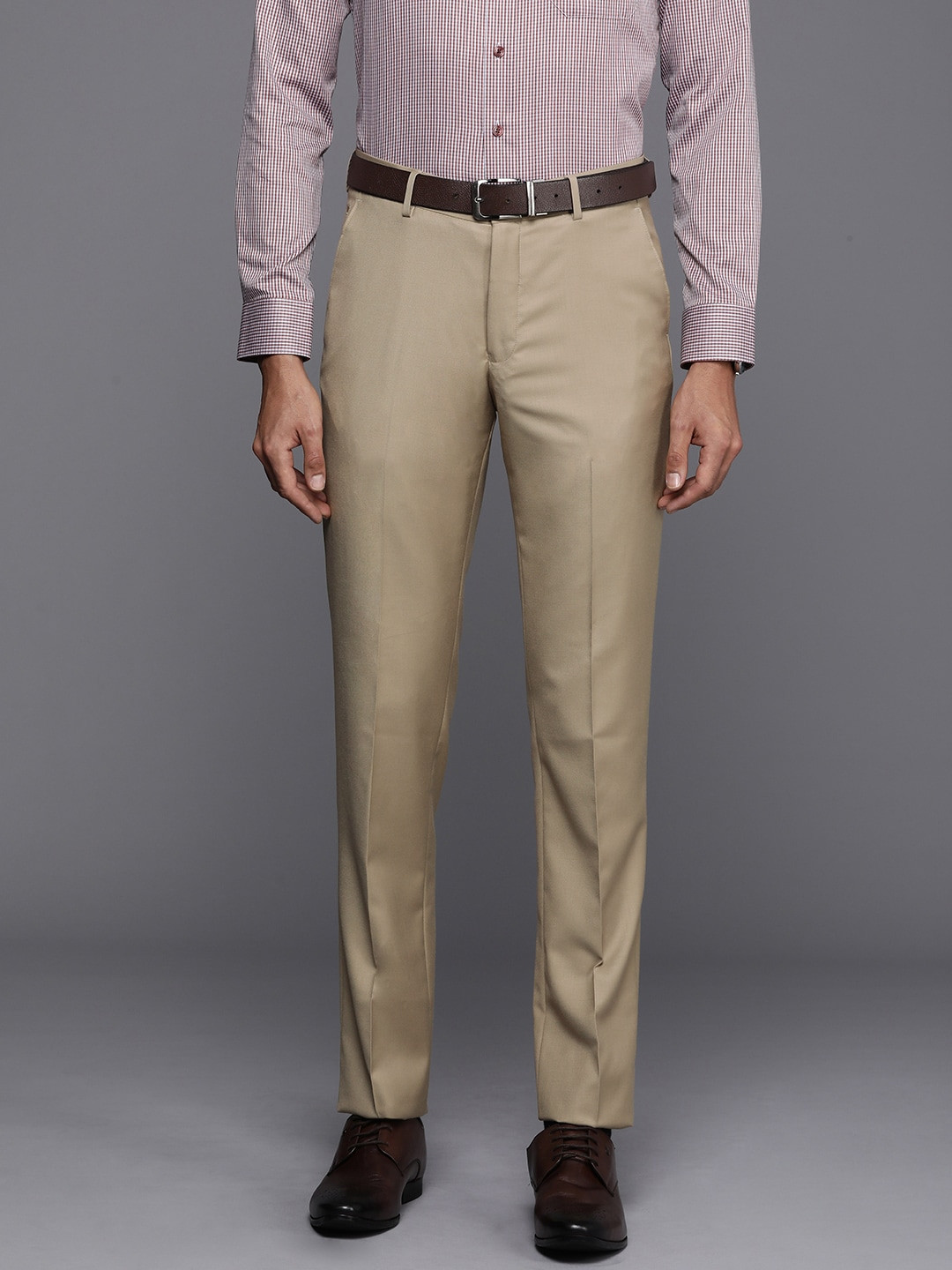 

Louis Philippe Men Slim Fit Trousers, Khaki