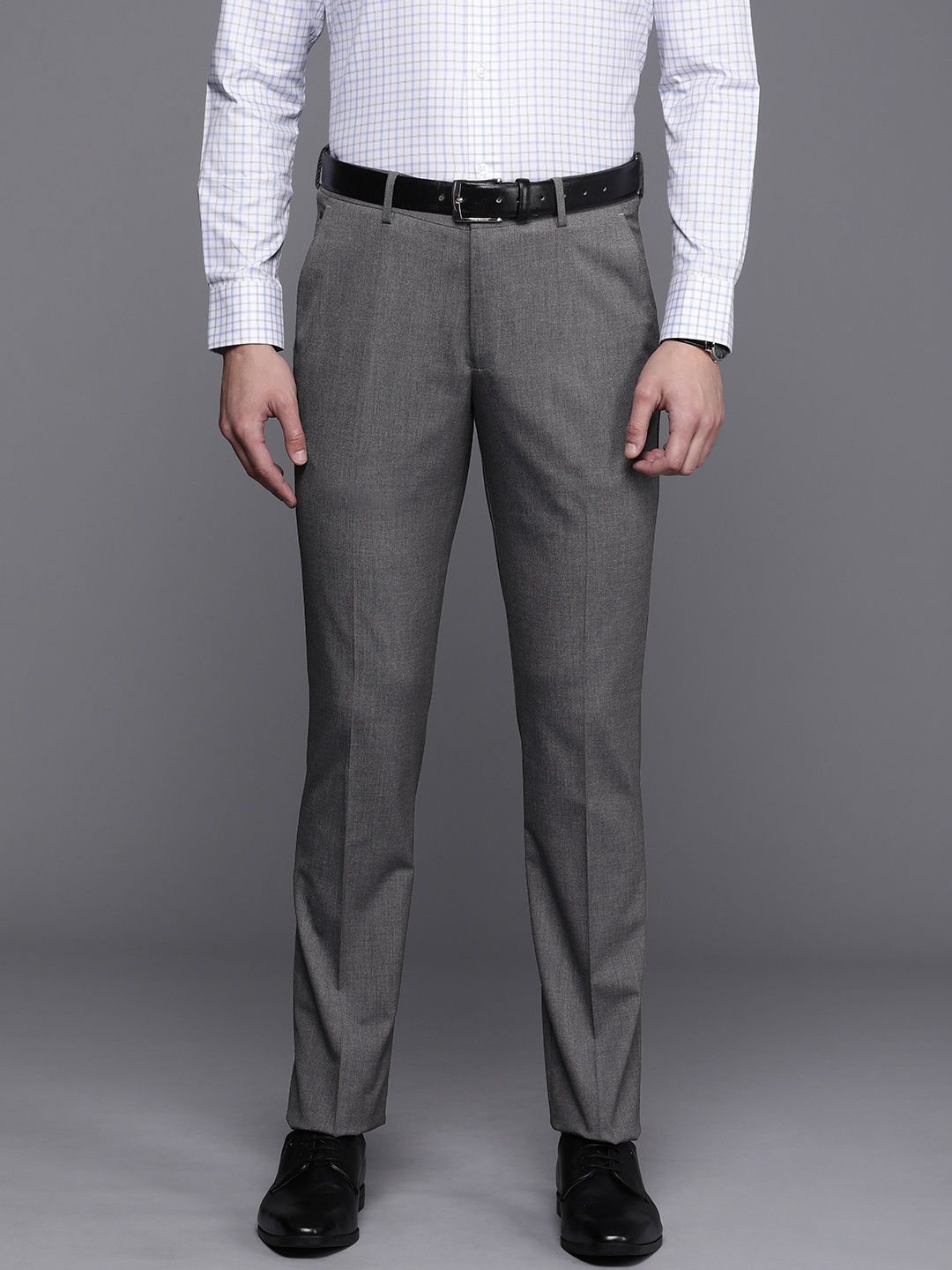 

Louis Philippe Men Slim Fit Trousers, Grey