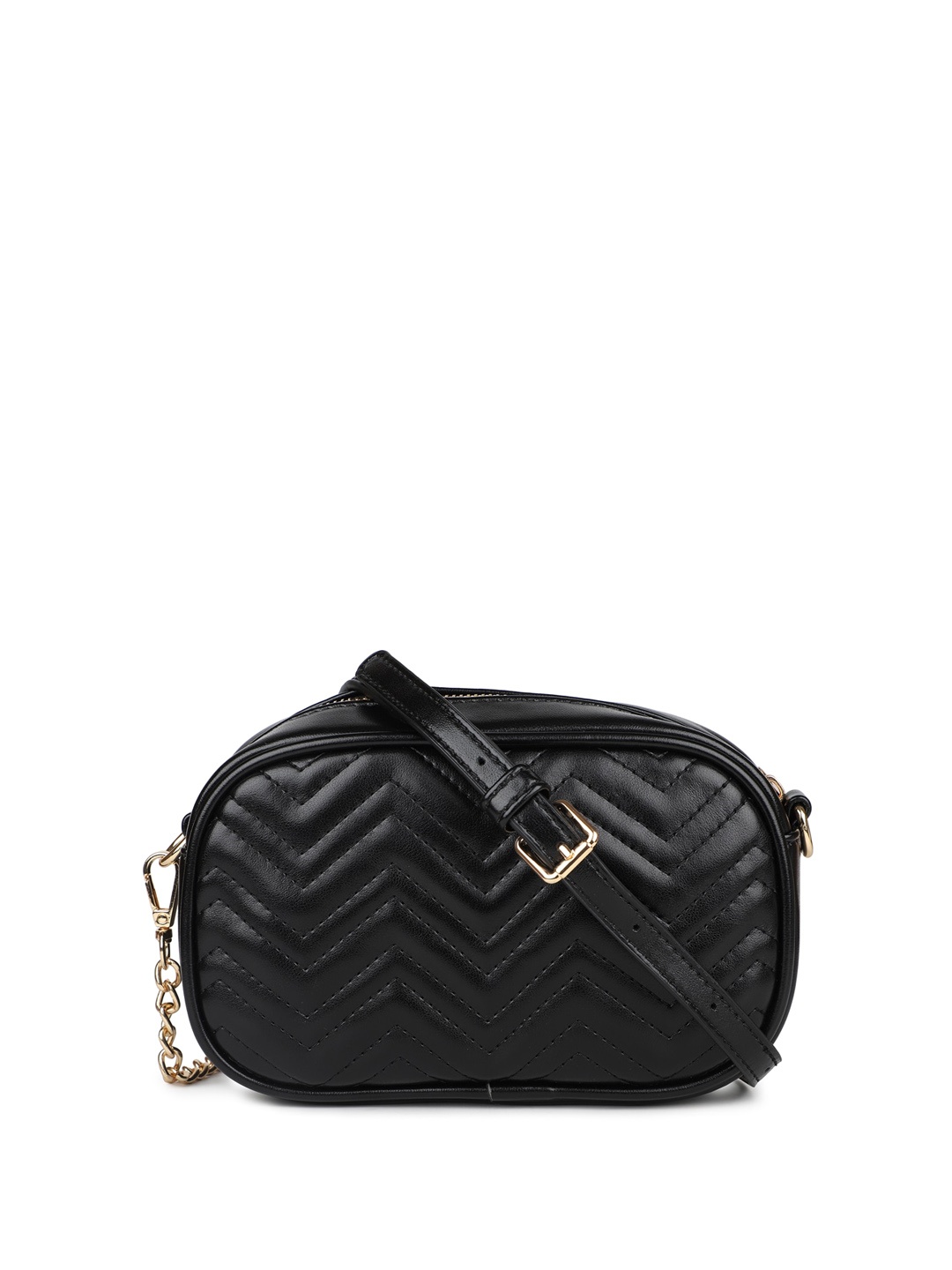 

Inc 5 Textured Structured Sling Bag, Black