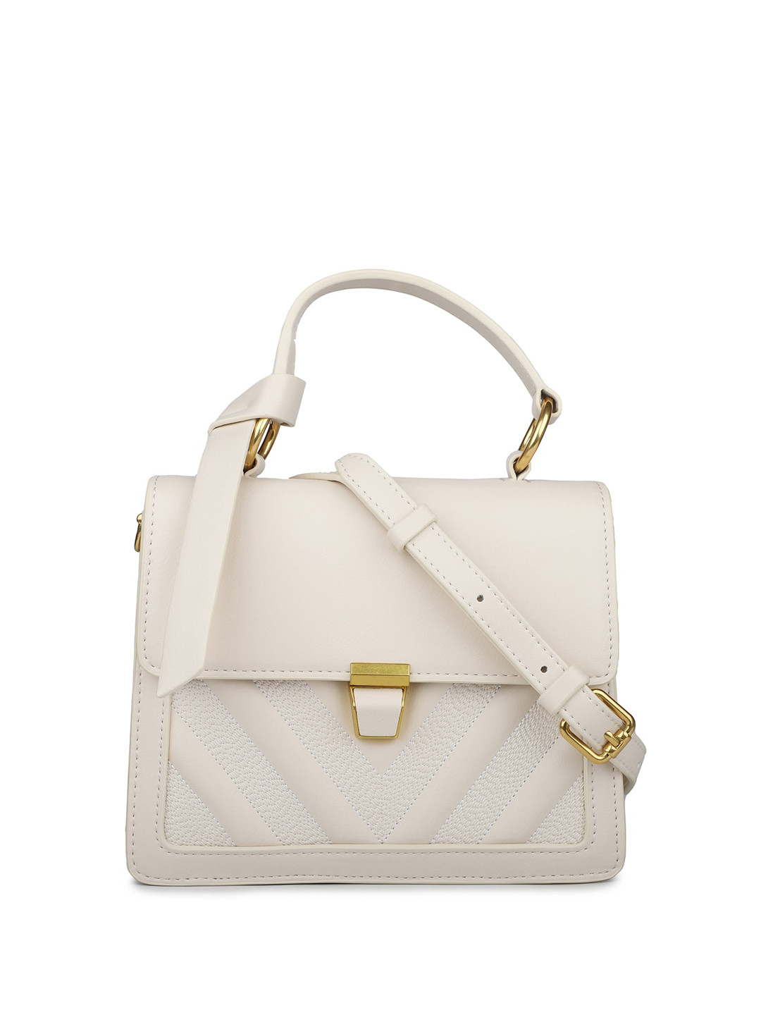 

Inc 5 Structured Sling Bag, Off white