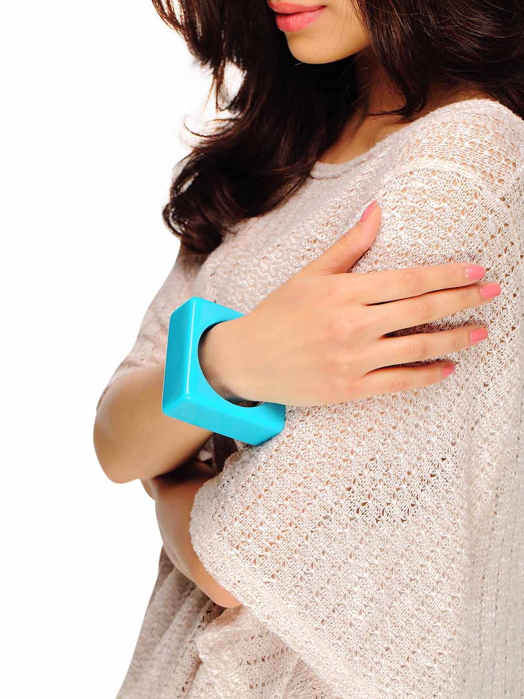 

Rhea Adriactic Square Resin Bangle, Blue