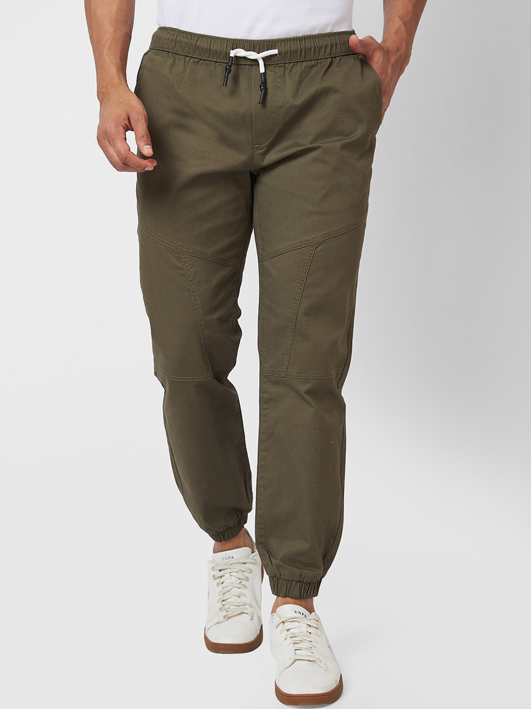 

VASTRADO Men Classic Cotton Joggers, Olive