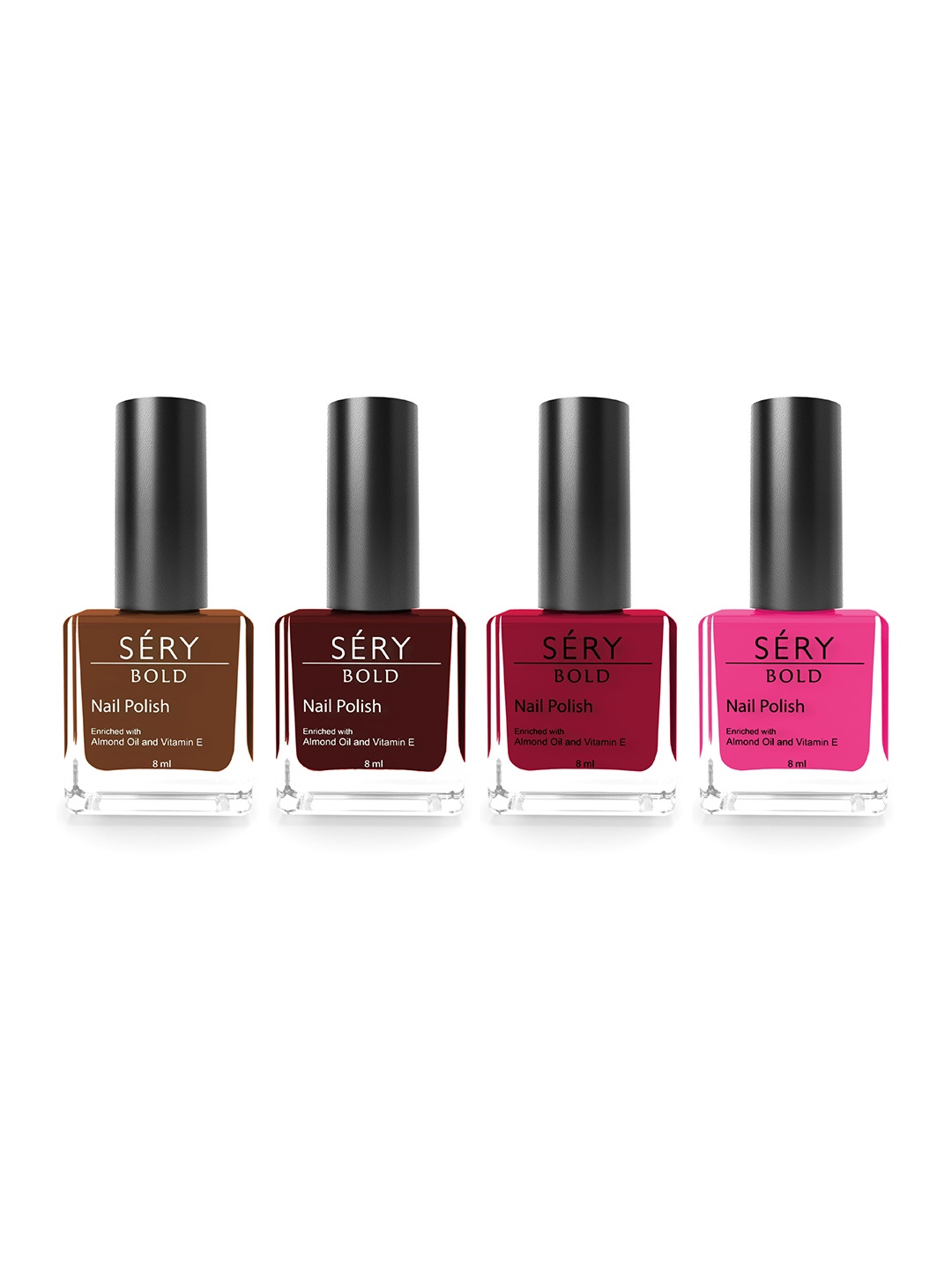 

SERY Set of 4 Bold Quick-Dry & Long-Lasting Nail Polish - Perfect Dream SMNP-06, Multi