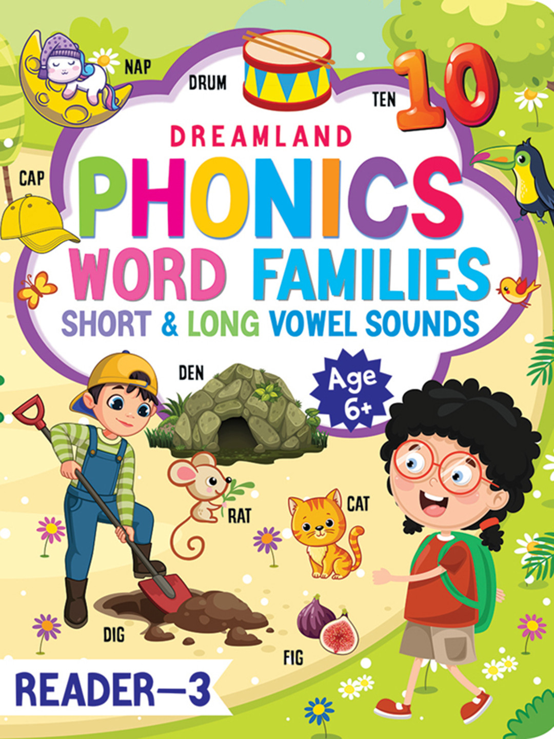 

Dreamland Kids Phonics Reader Word Families Short & Long Vowel Sounds, Purple