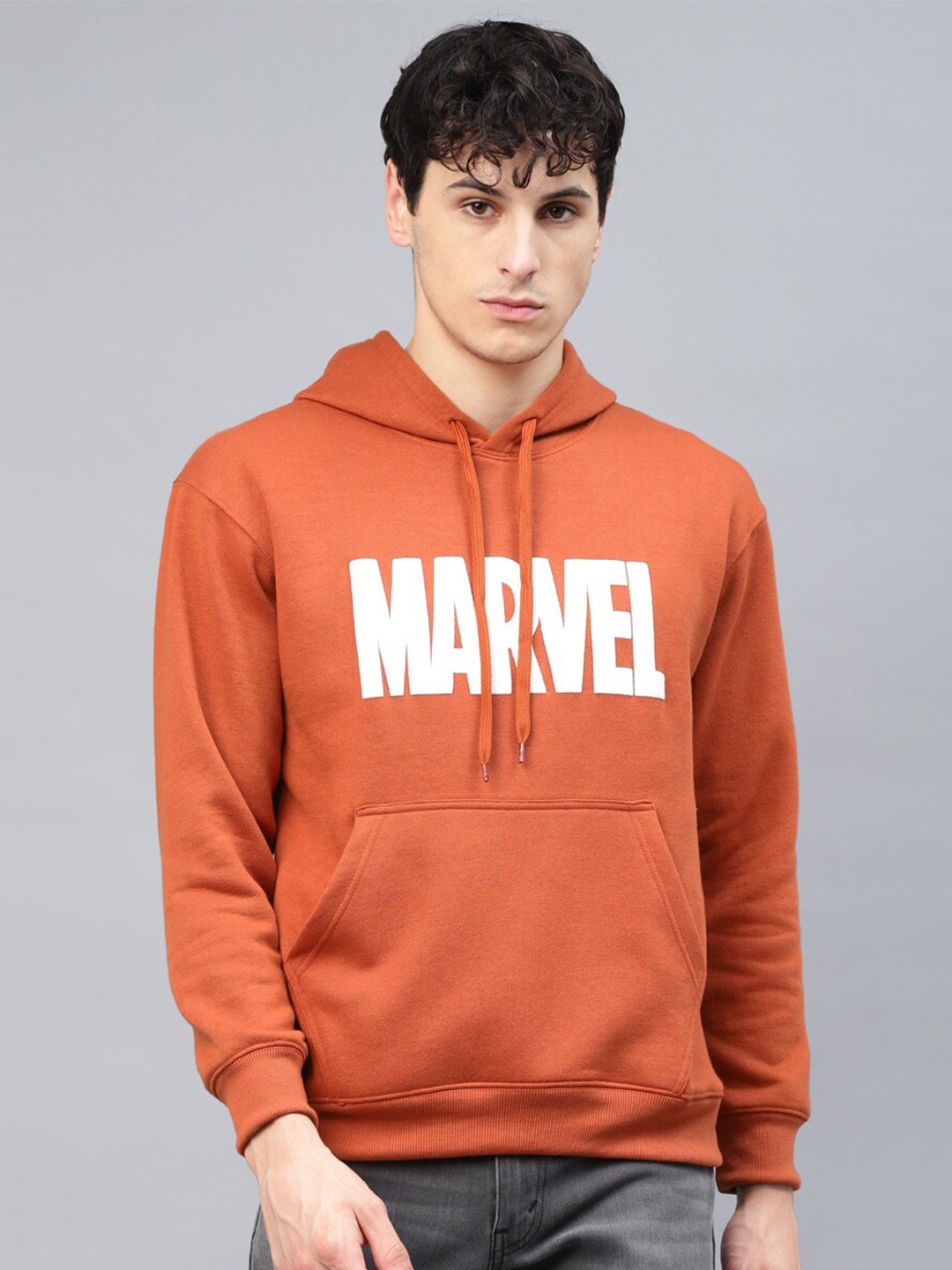 

Kook N Keech Marvel Printed Long Sleeves Hooded Pullover Sweatshirt, Orange