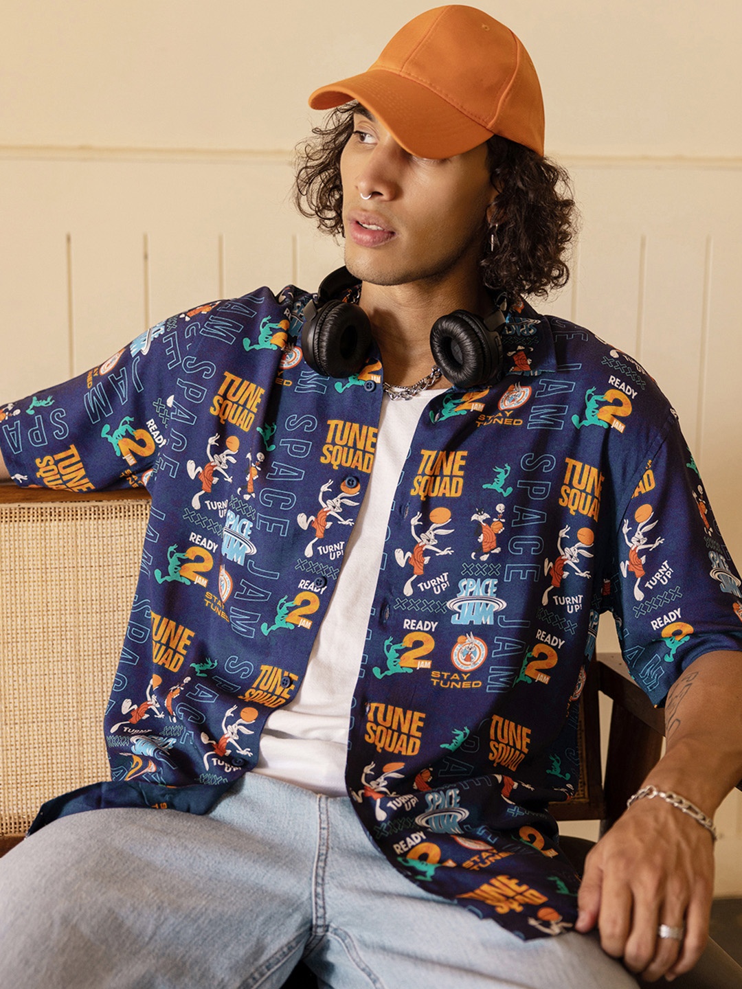 

Bewakoof Looney Tunes Printed Casual Shirt, Blue