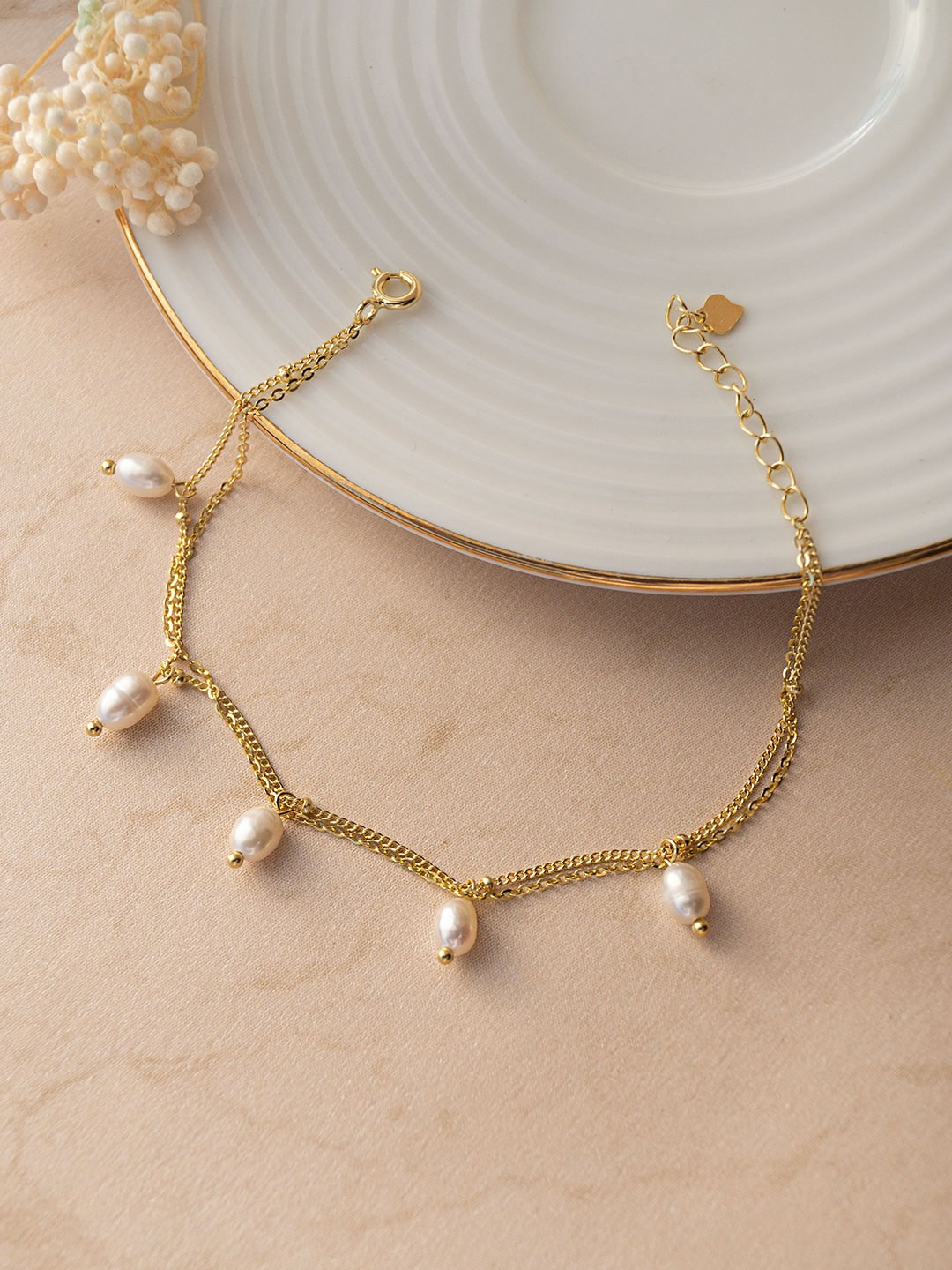 

MANNASH Gold Plated Sterling Silver Link Bracelet