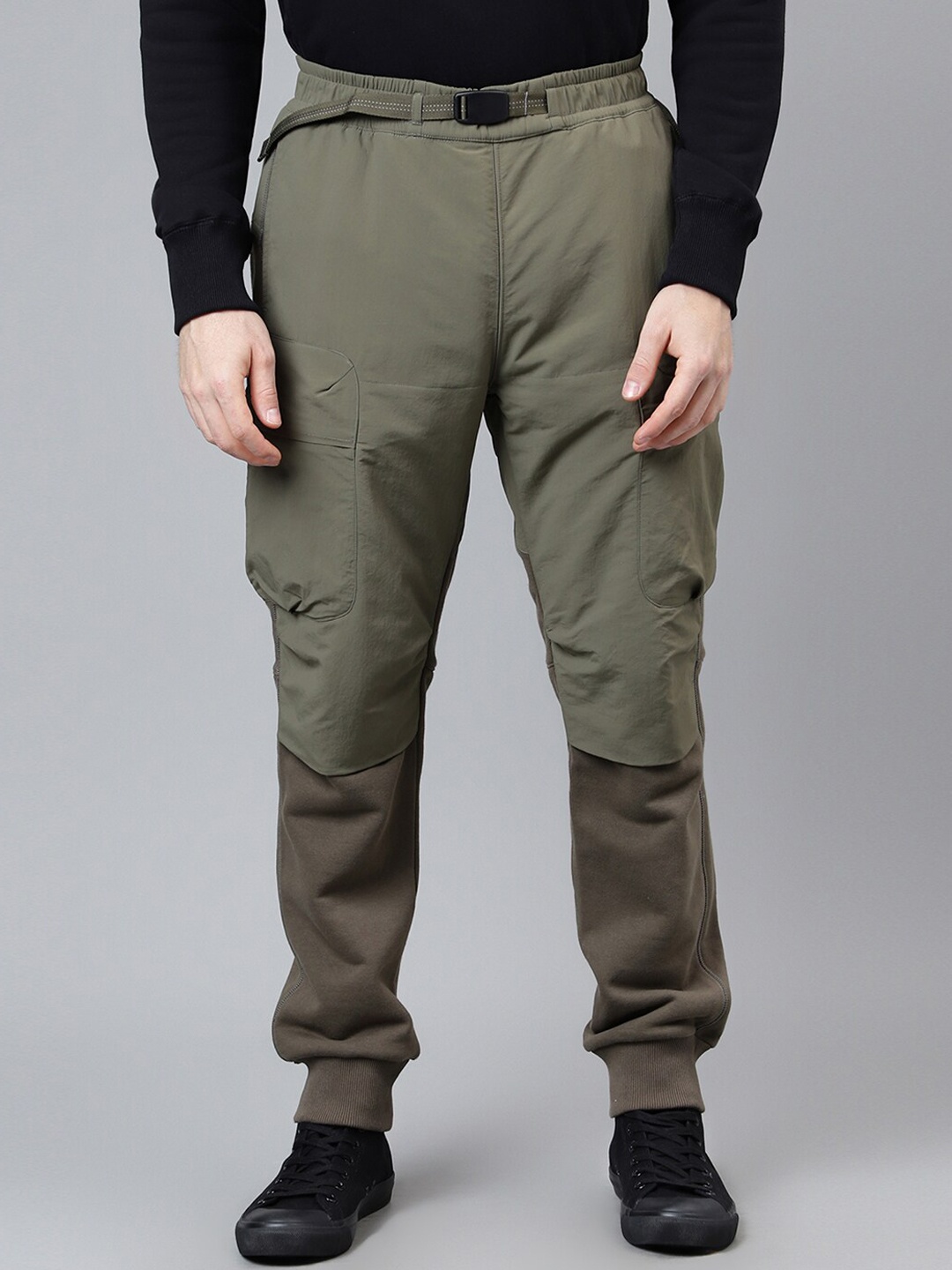 

Woodland Men Cotton Joggers, Olive