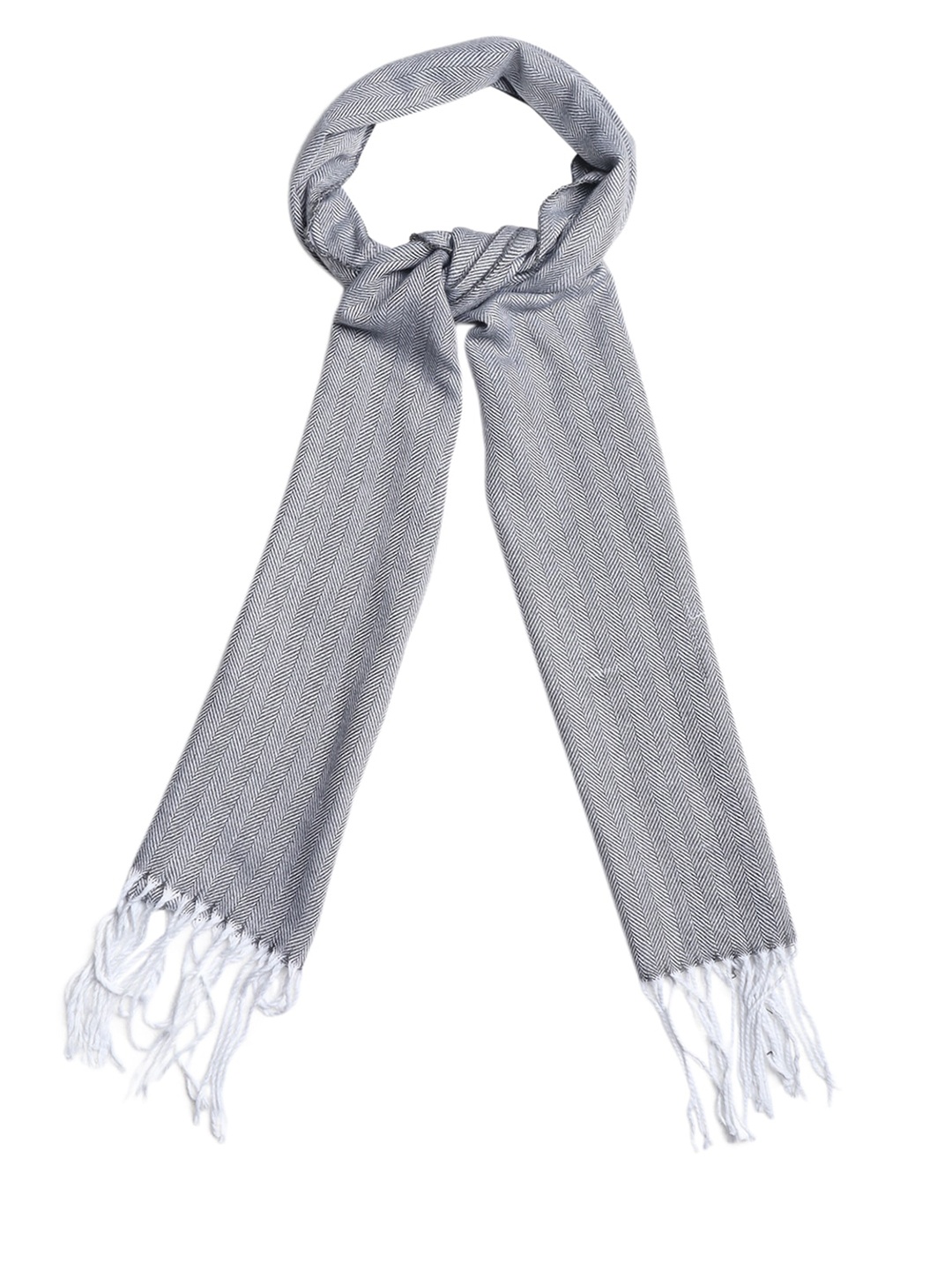 

Zacharias Self Design Pashmina Muffler, Grey