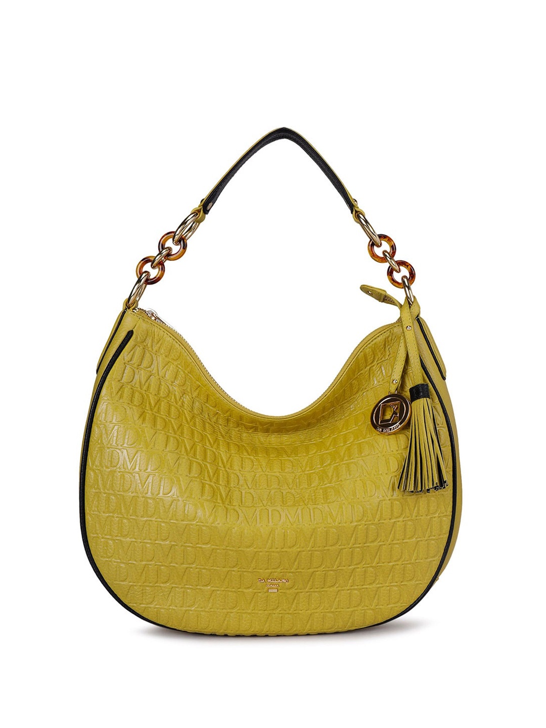 

Da Milano Textured Leather Hobo Bag, Green