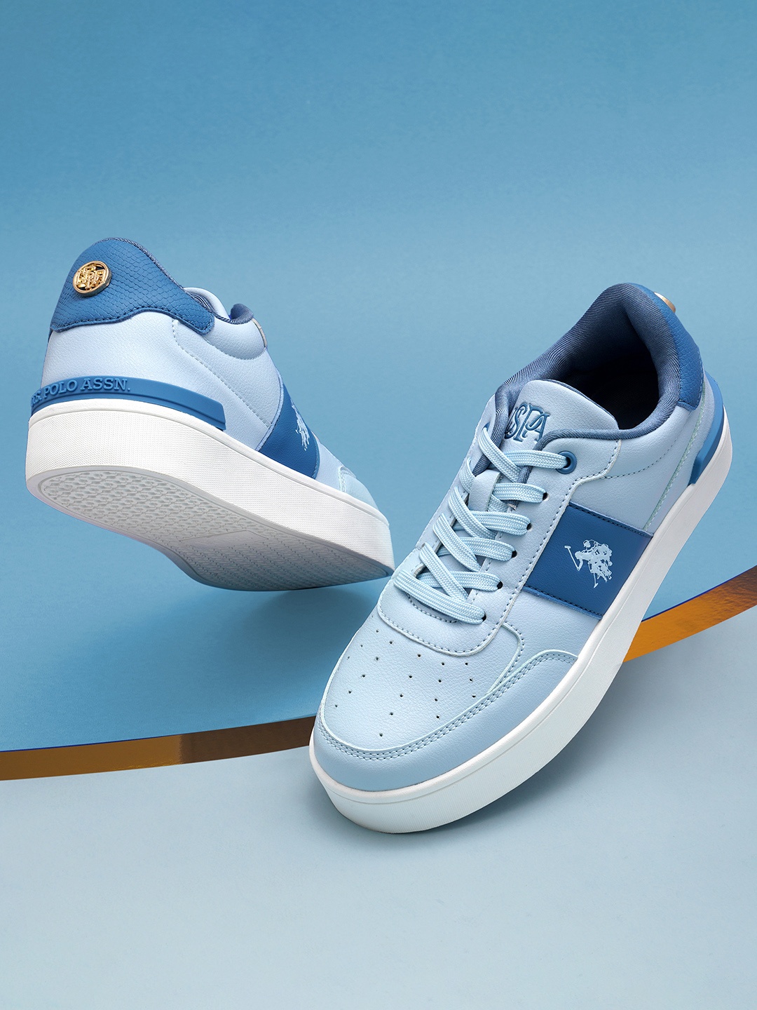

U.S. Polo Assn. Women Perforations Comfort Insole Sneakers, Blue