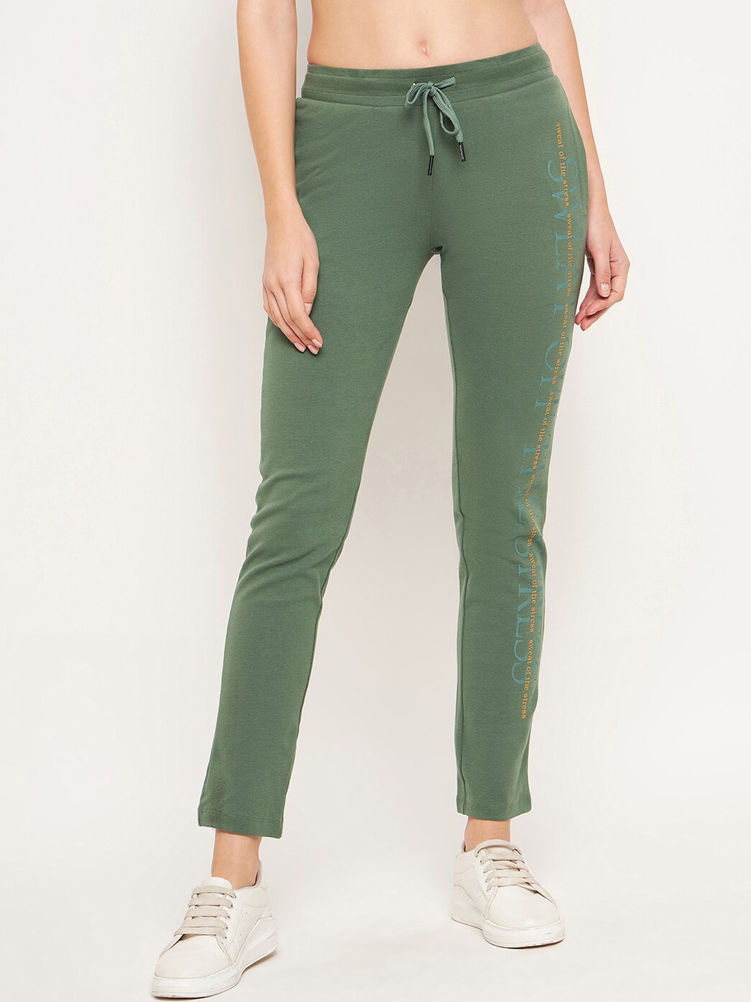 

MADAME M SECRET Women Cotton Track Pants, Olive