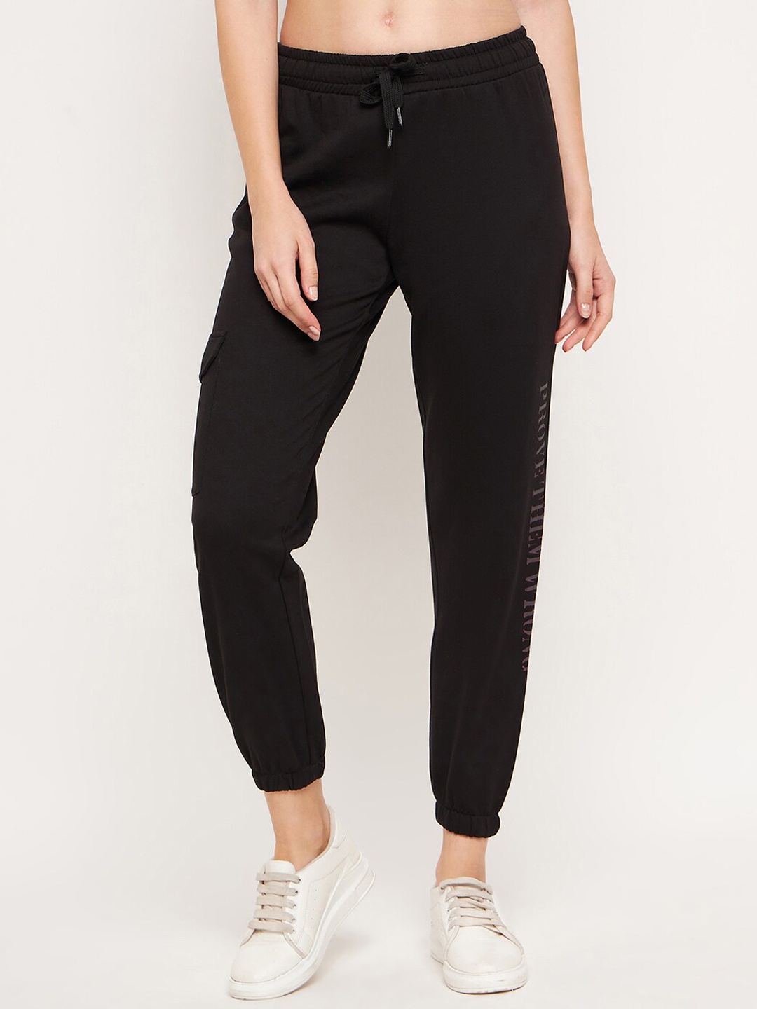 

MADAME M SECRET Women Mid Rise Joggers, Black
