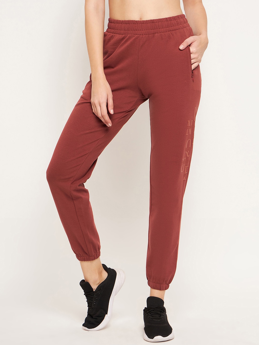 

MADAME M SECRET Women Cotton Joggers, Rust