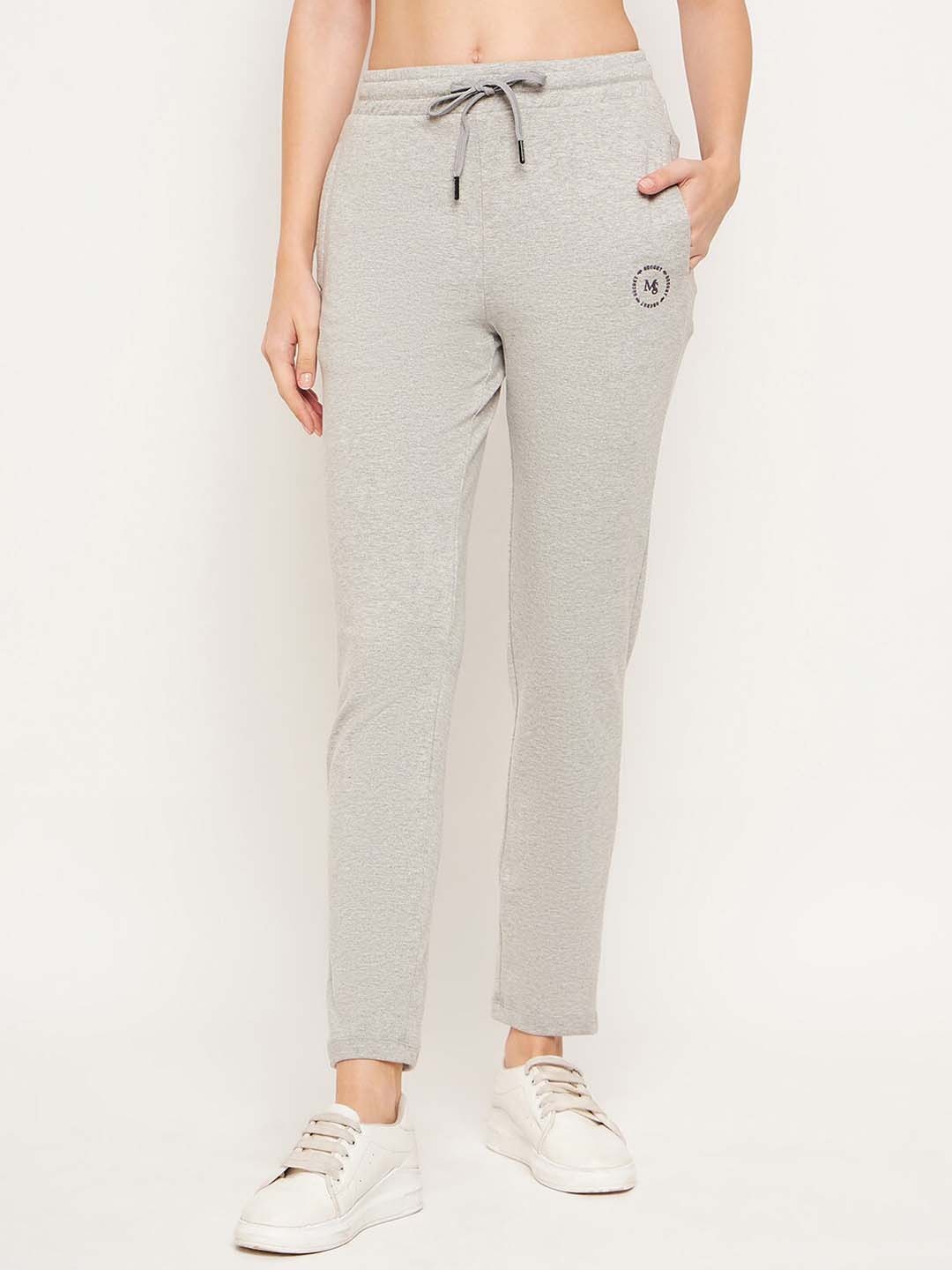 

MADAME M SECRET Women Regular Fit Mid-Rise Track Pants, Grey