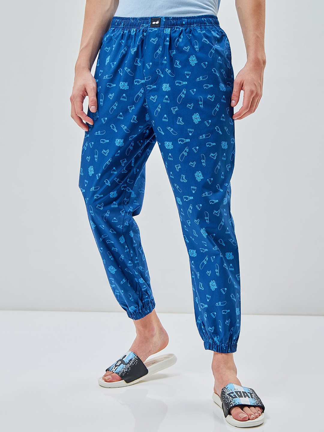 

Bewakoof All Over Printed Pyjamas, Blue