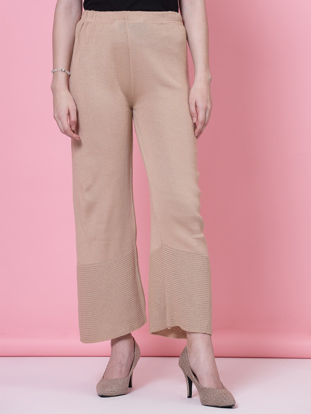 

Clora Creation Women Straight Palazzos, Beige